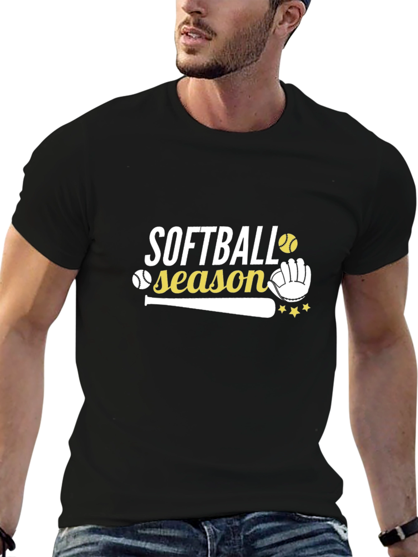 Softball Season Graphic Print T-Shirt