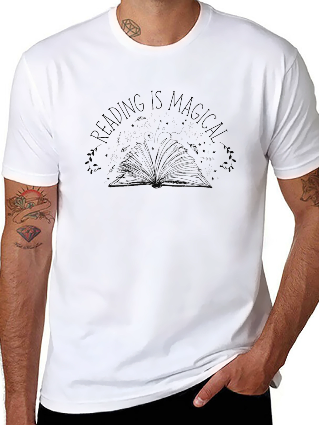 Reading is Magical Graphic Tee - Black