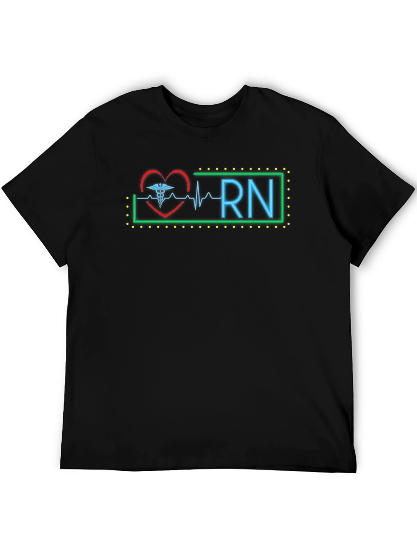 RN Nurse Heartbeat Graphic T-Shirt