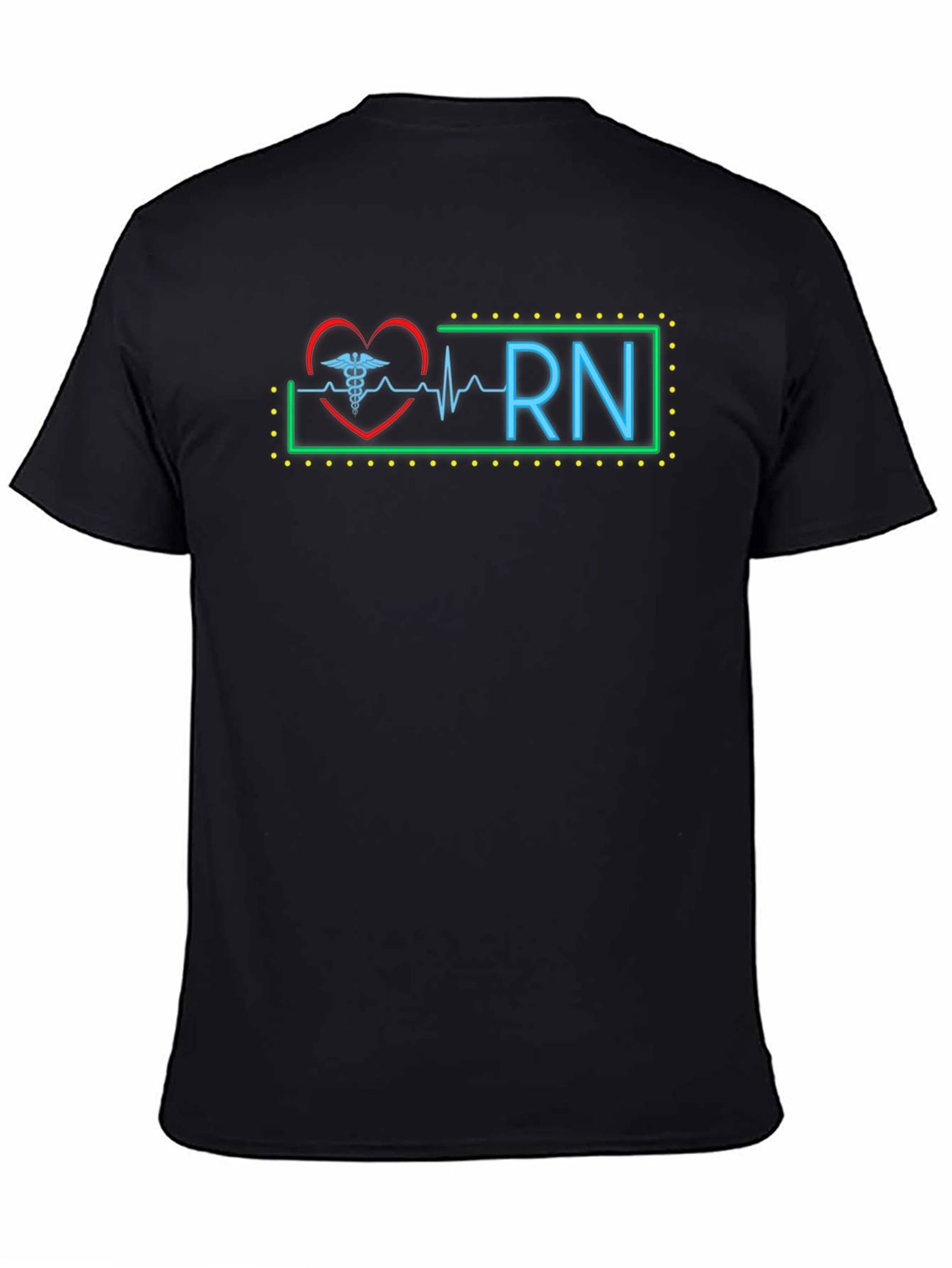 RN Nurse Heartbeat Graphic T-Shirt