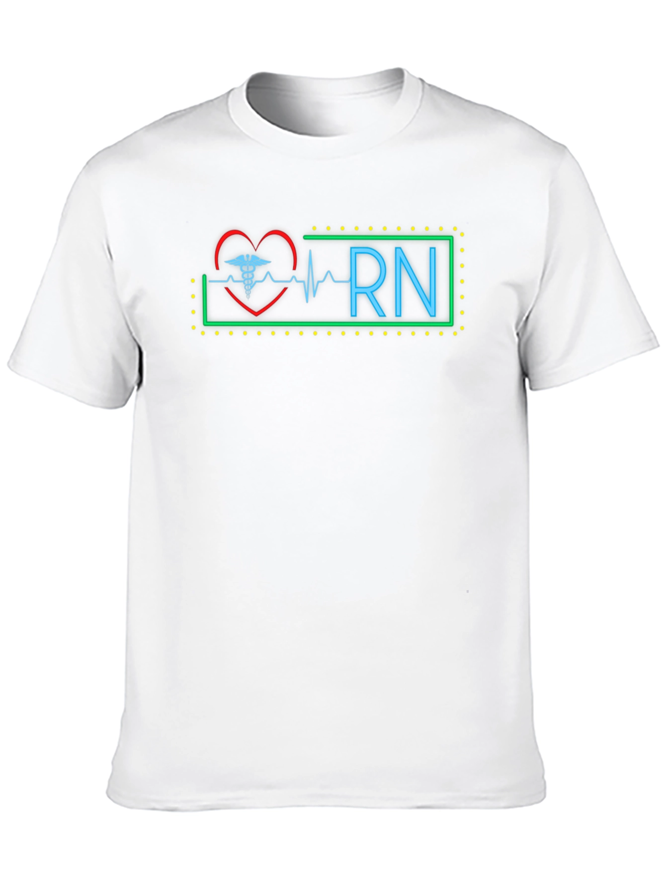 RN Nurse Heartbeat Graphic T-Shirt