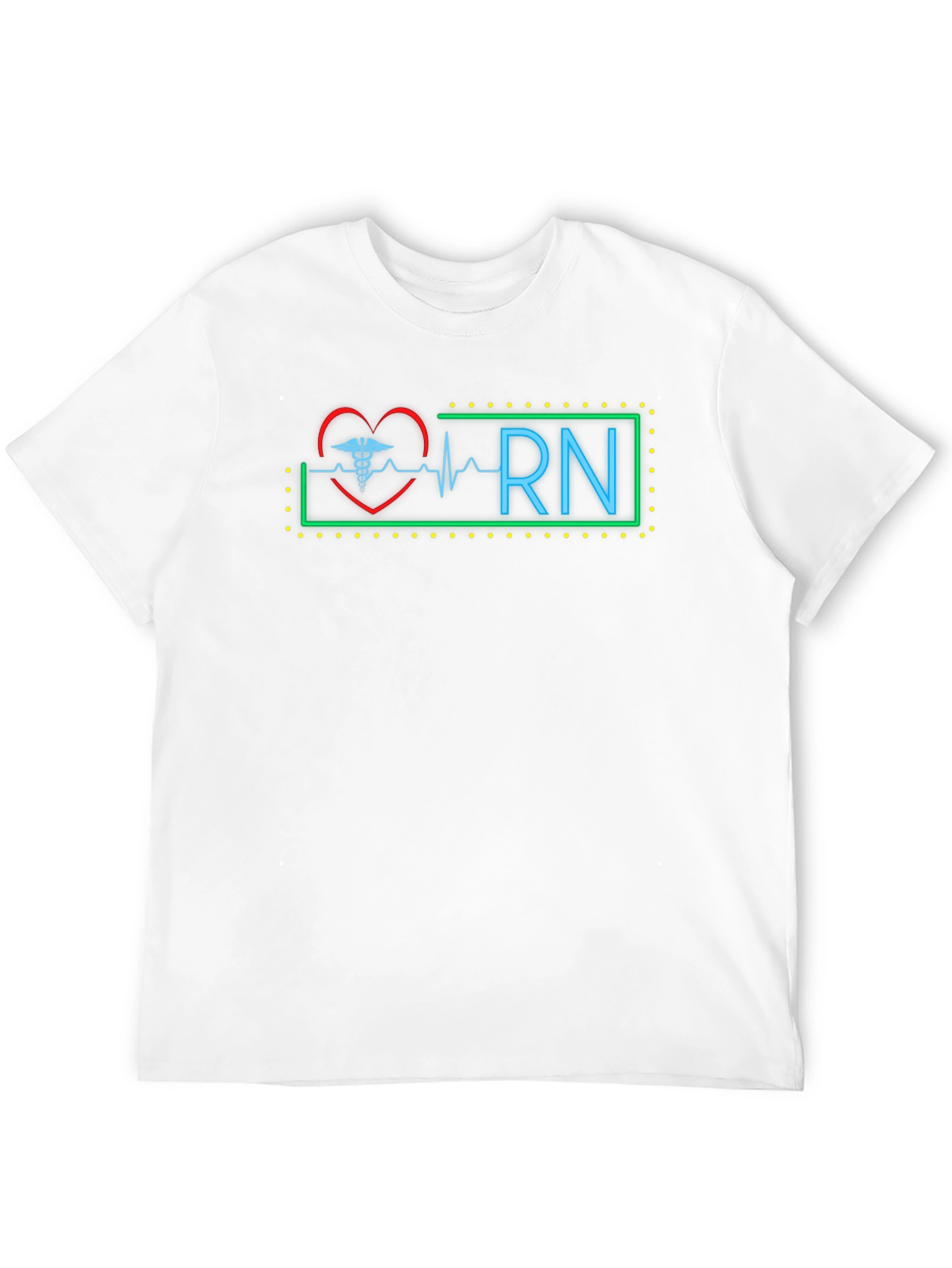 RN Nurse Heartbeat Graphic T-Shirt