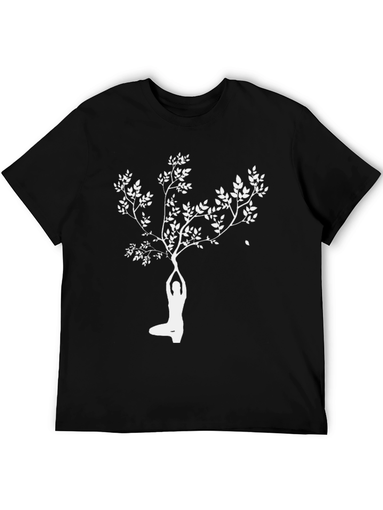 Yoga Tree Black Tee - Spiritual Graphic Shirt