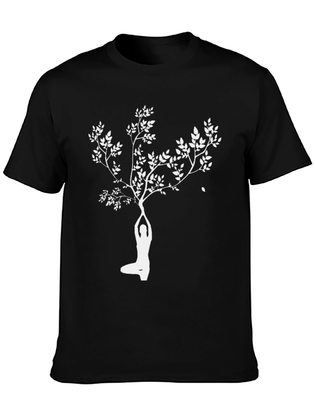 Yoga Tree Black Tee - Spiritual Graphic Shirt