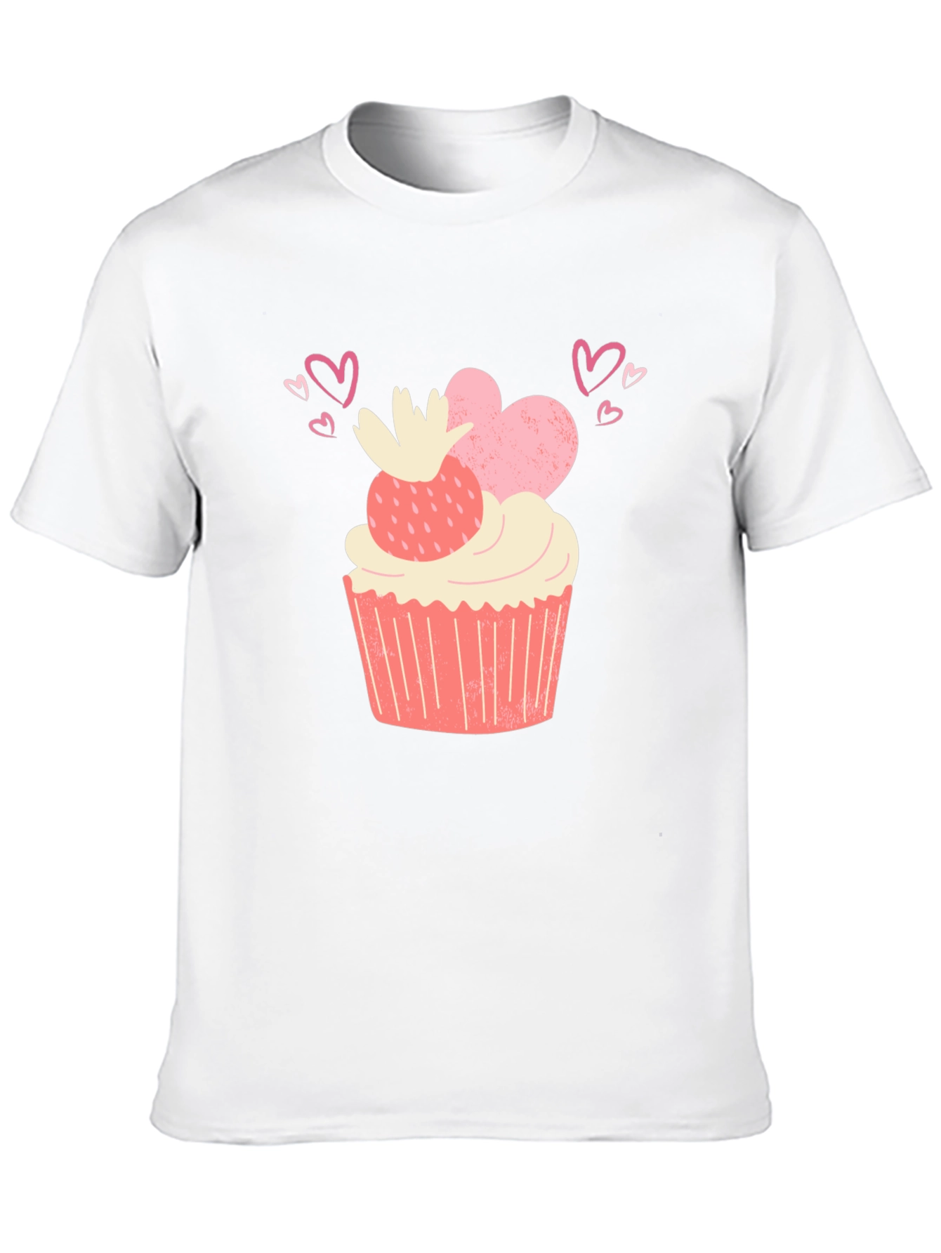 Sweet Treat Tee - Cupcake & Hearts Graphic T-Shirt