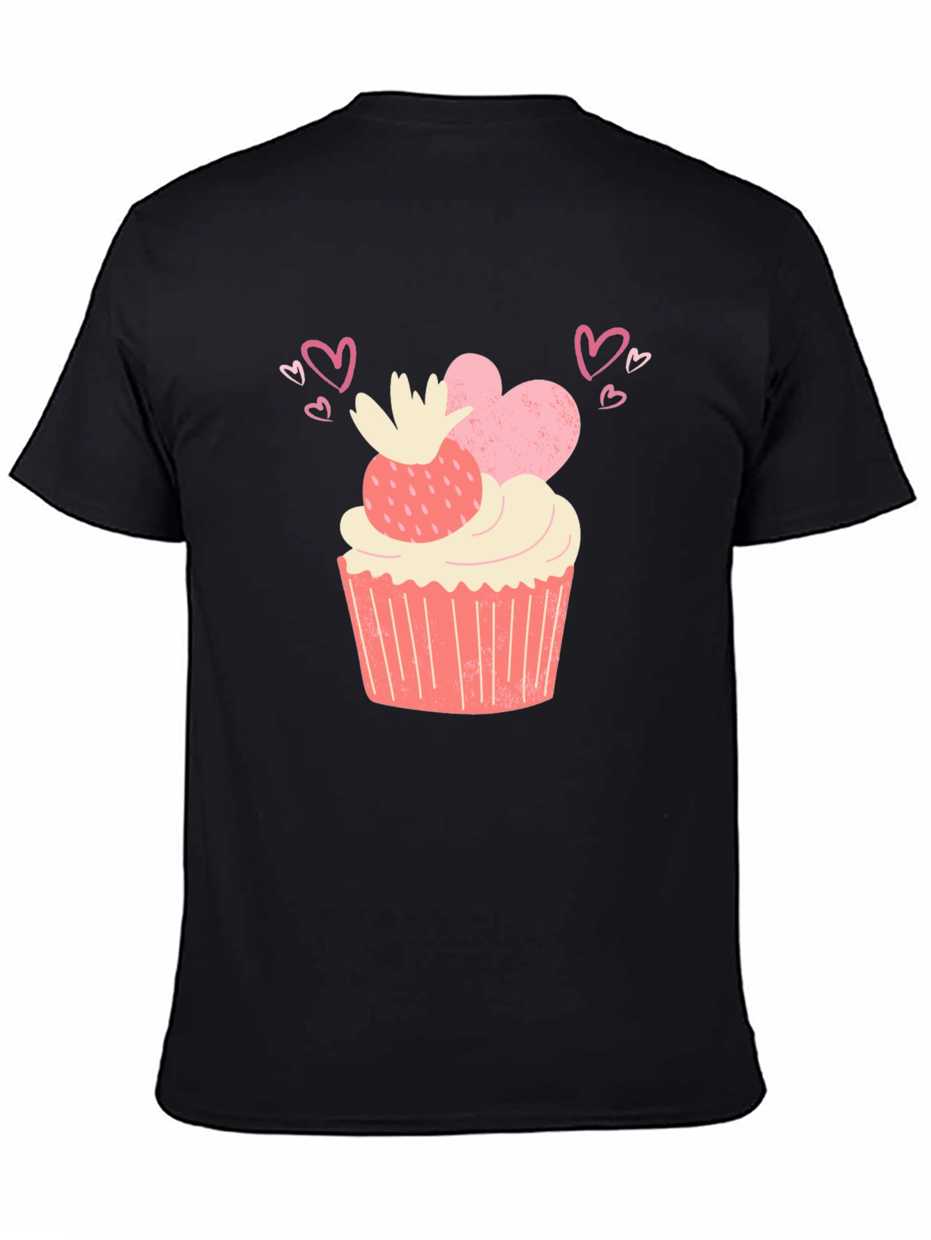 Sweet Treat Tee - Cupcake & Hearts Graphic T-Shirt