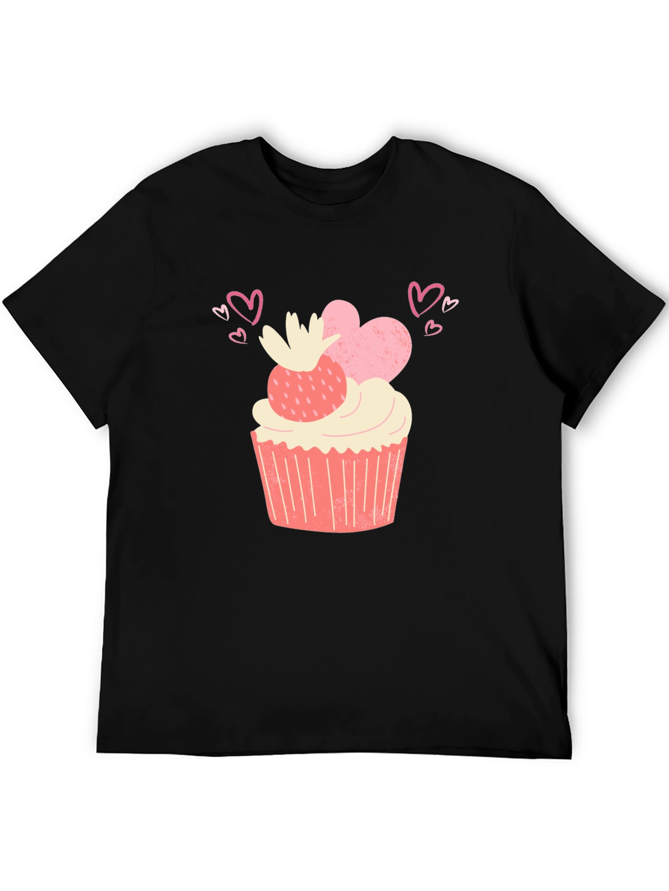 Sweet Treat Tee - Cupcake & Hearts Graphic T-Shirt