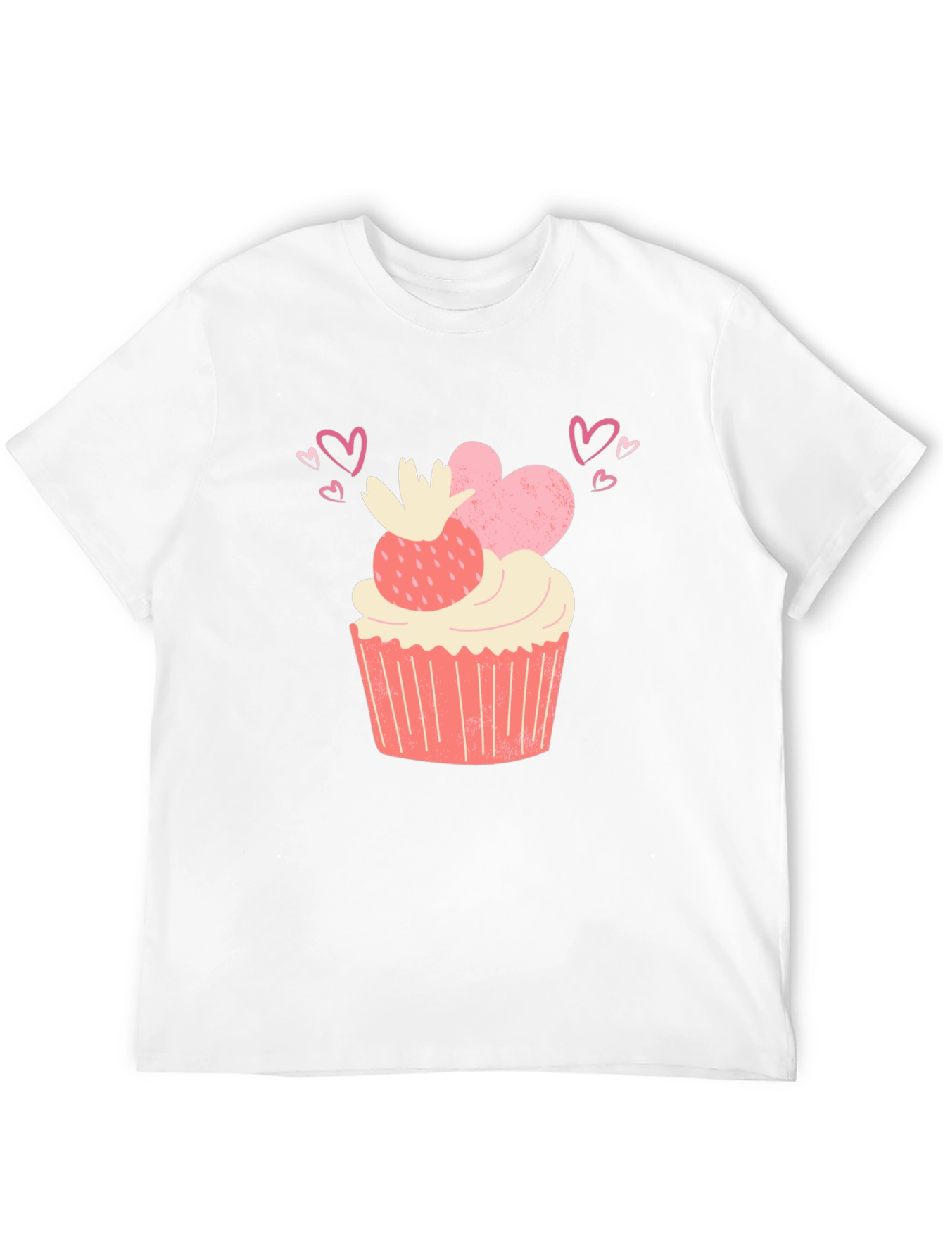 Sweet Treat Tee - Cupcake & Hearts Graphic T-Shirt