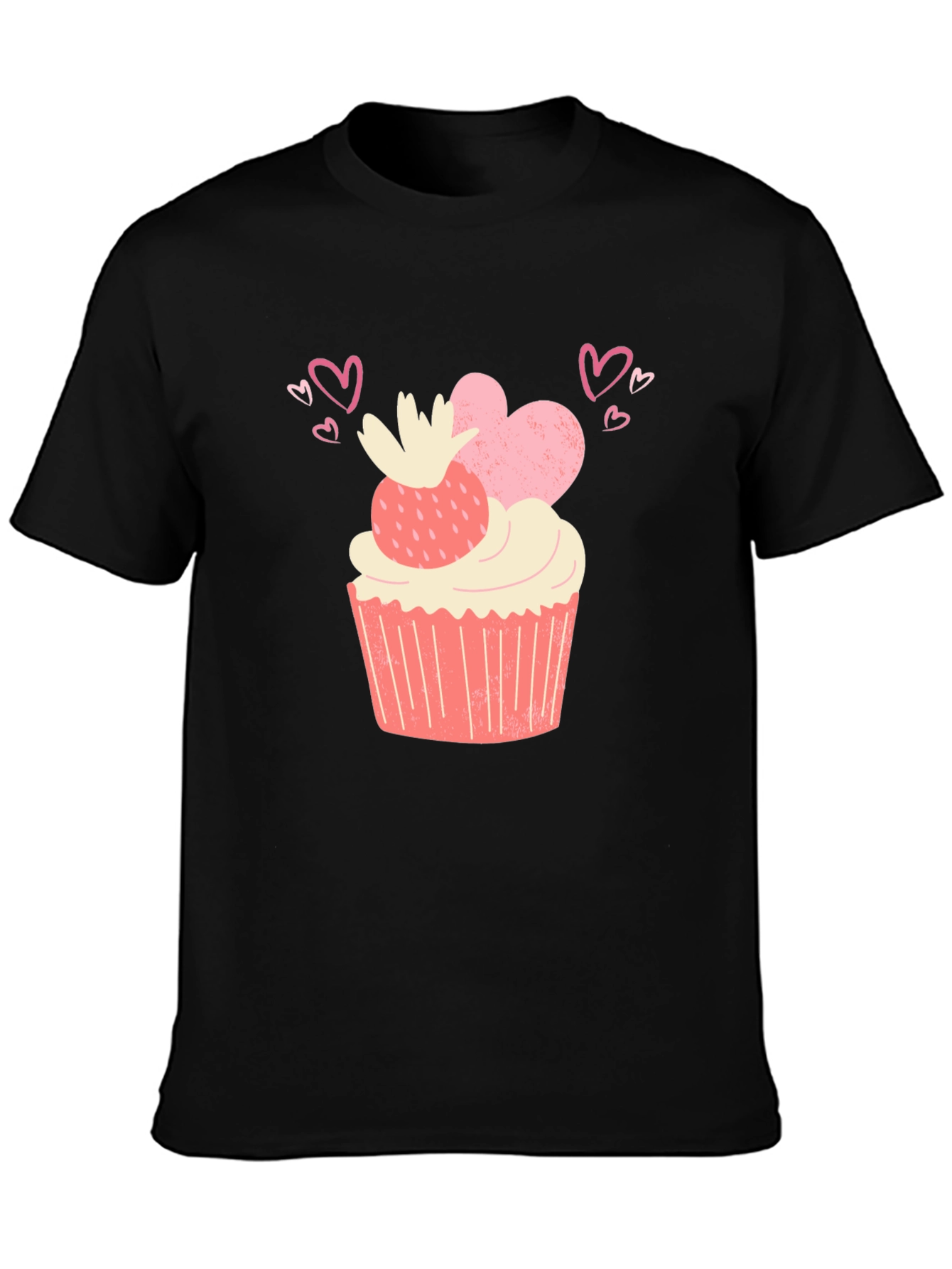 Sweet Treat Tee - Cupcake & Hearts Graphic T-Shirt