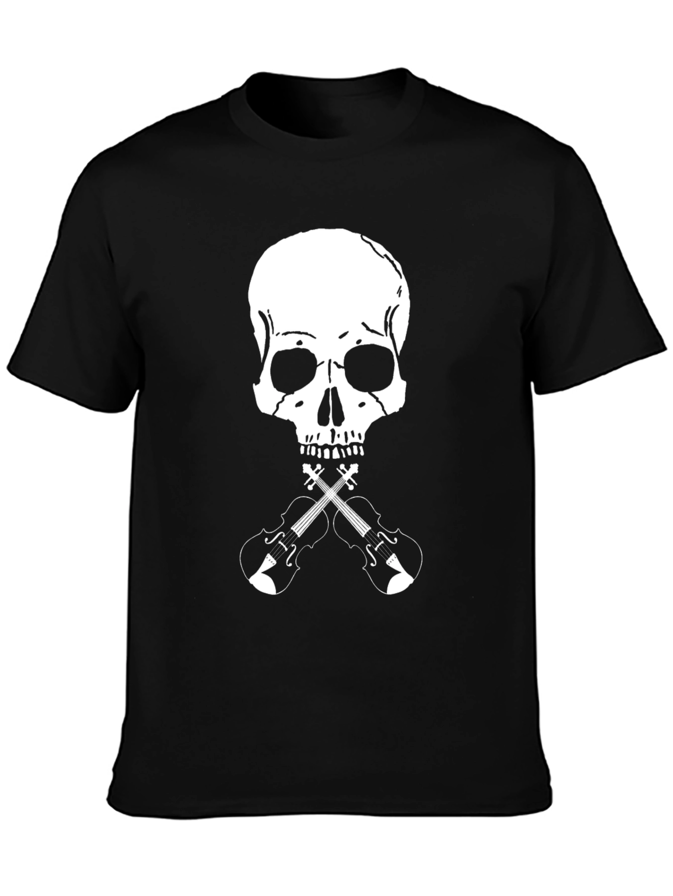 Skull & Violins Graphic Tee - Rocker Style