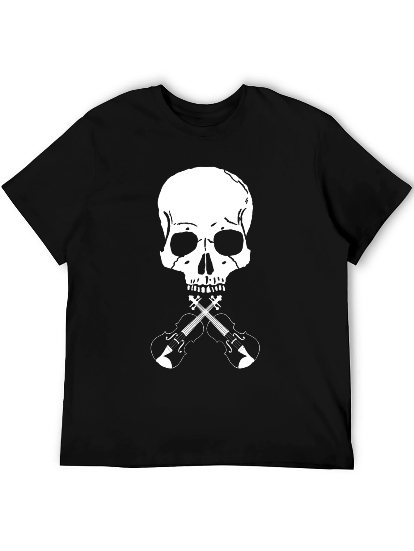 Skull & Violins Graphic Tee - Rocker Style