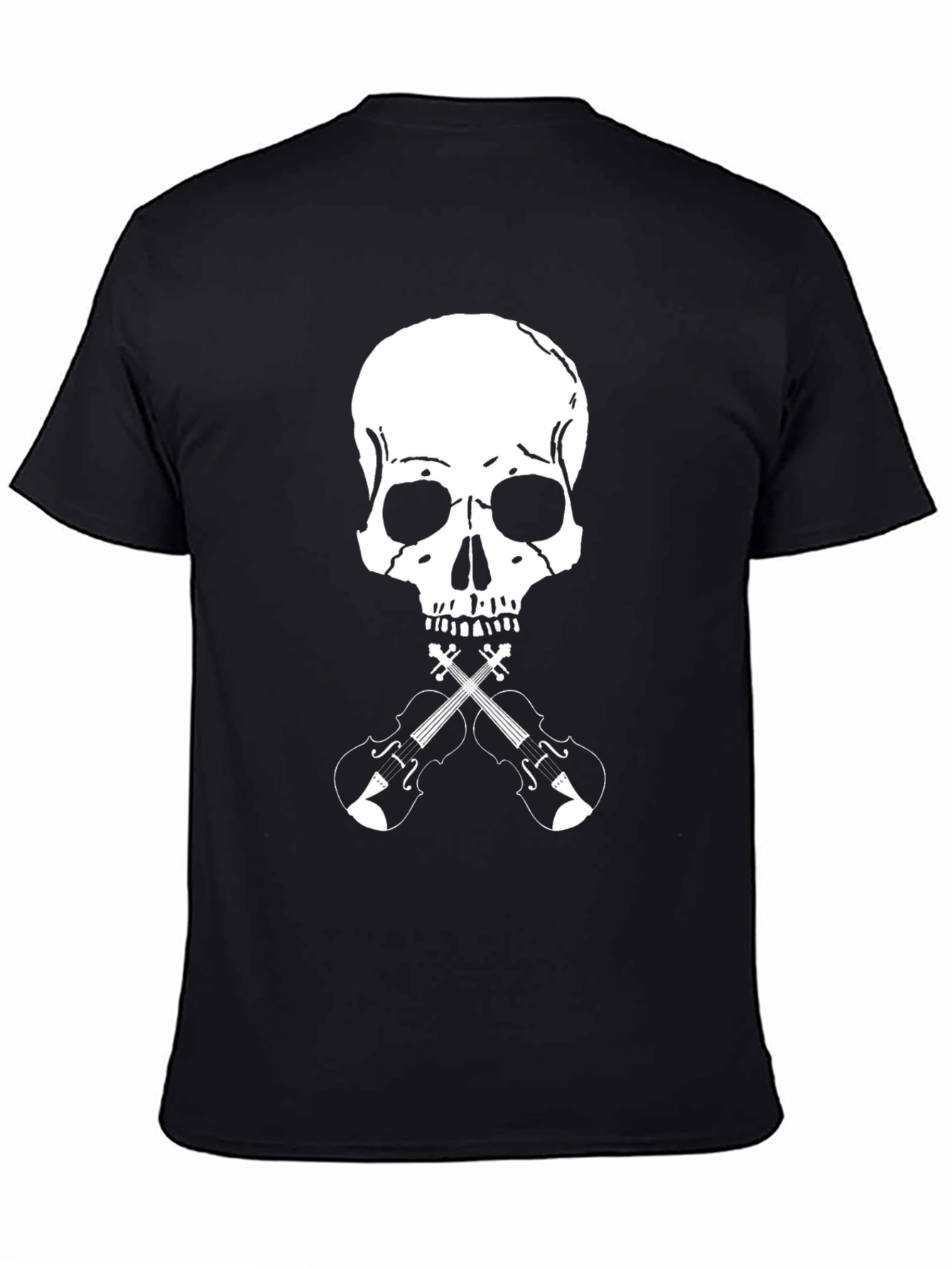 Skull & Violins Graphic Tee - Rocker Style