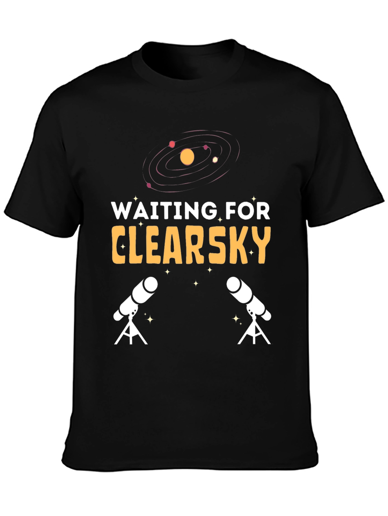 Waiting for Clearsky T-Shirt Astronomy Telescopes Tee
