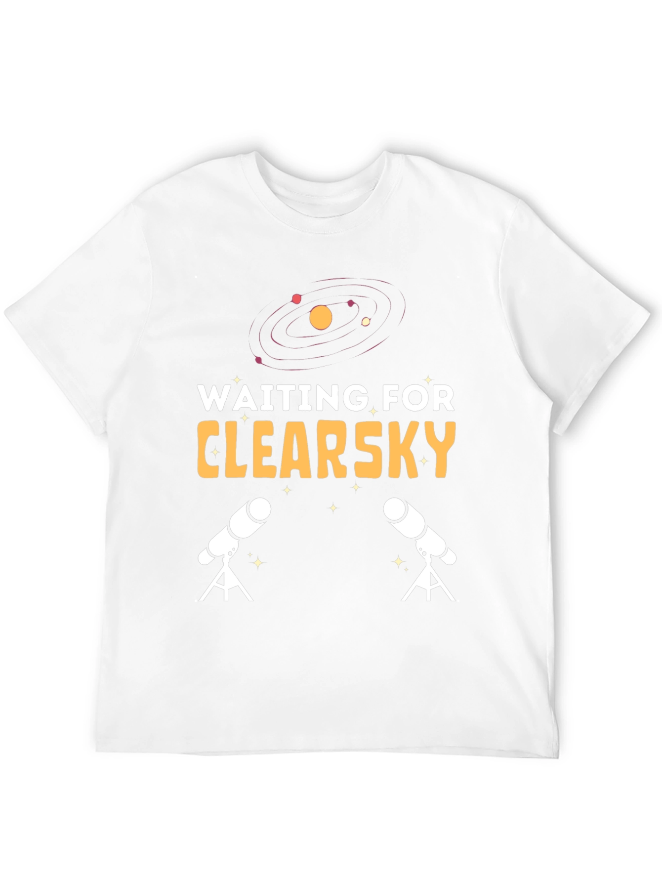 Waiting for Clearsky T-Shirt Astronomy Telescopes Tee