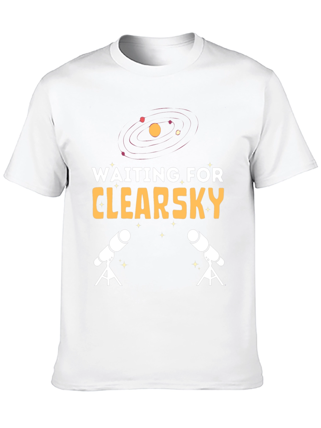 Waiting for Clearsky T-Shirt Astronomy Telescopes Tee