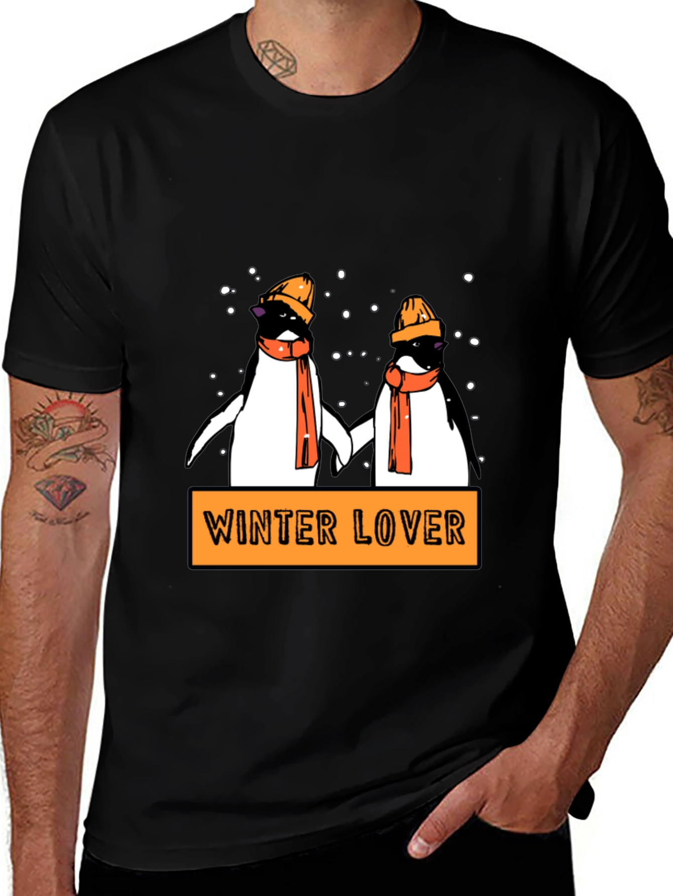 Winter Lover Penguin Graphic T-Shirt