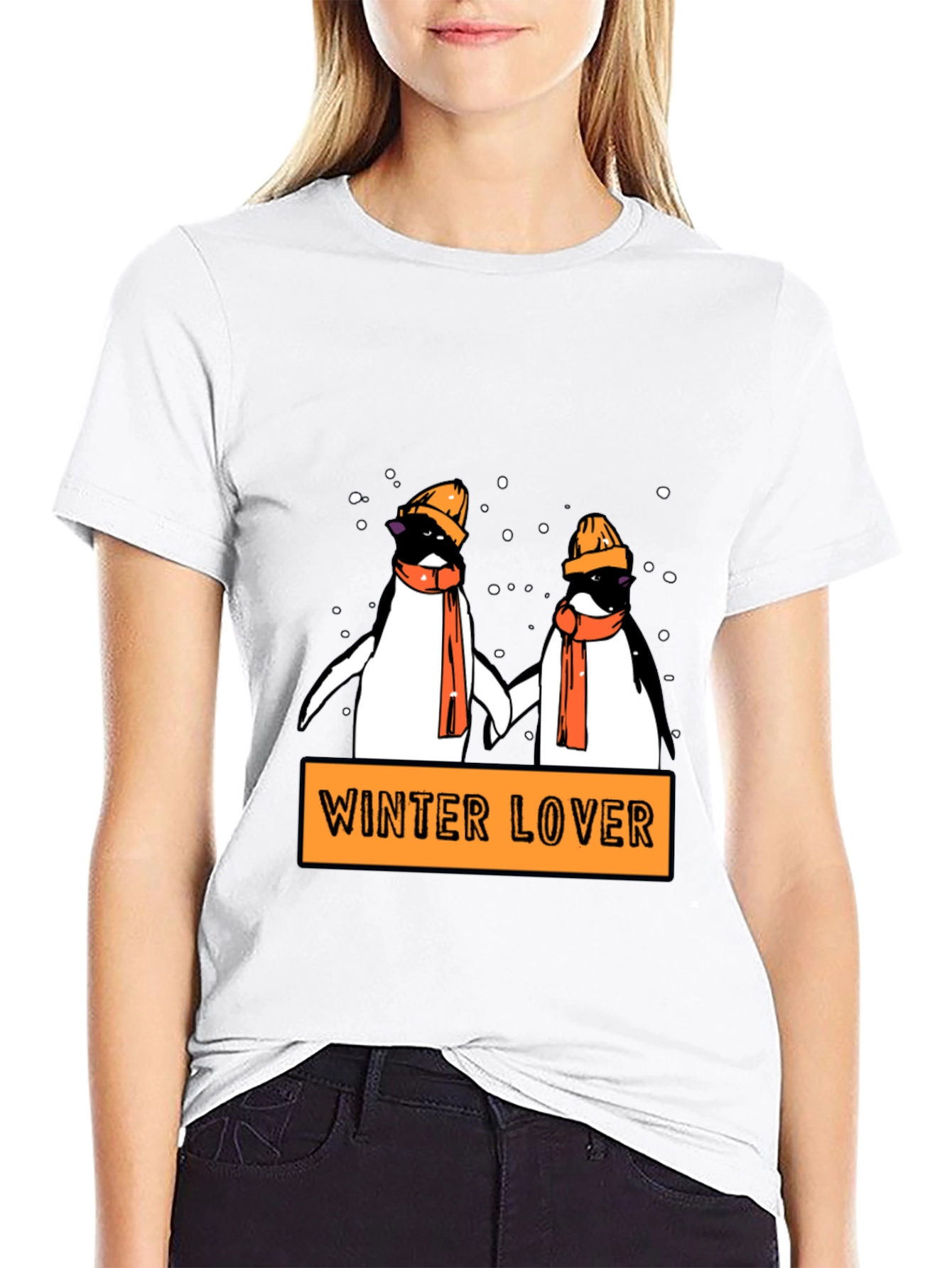 Winter Lover Penguin Graphic T-Shirt