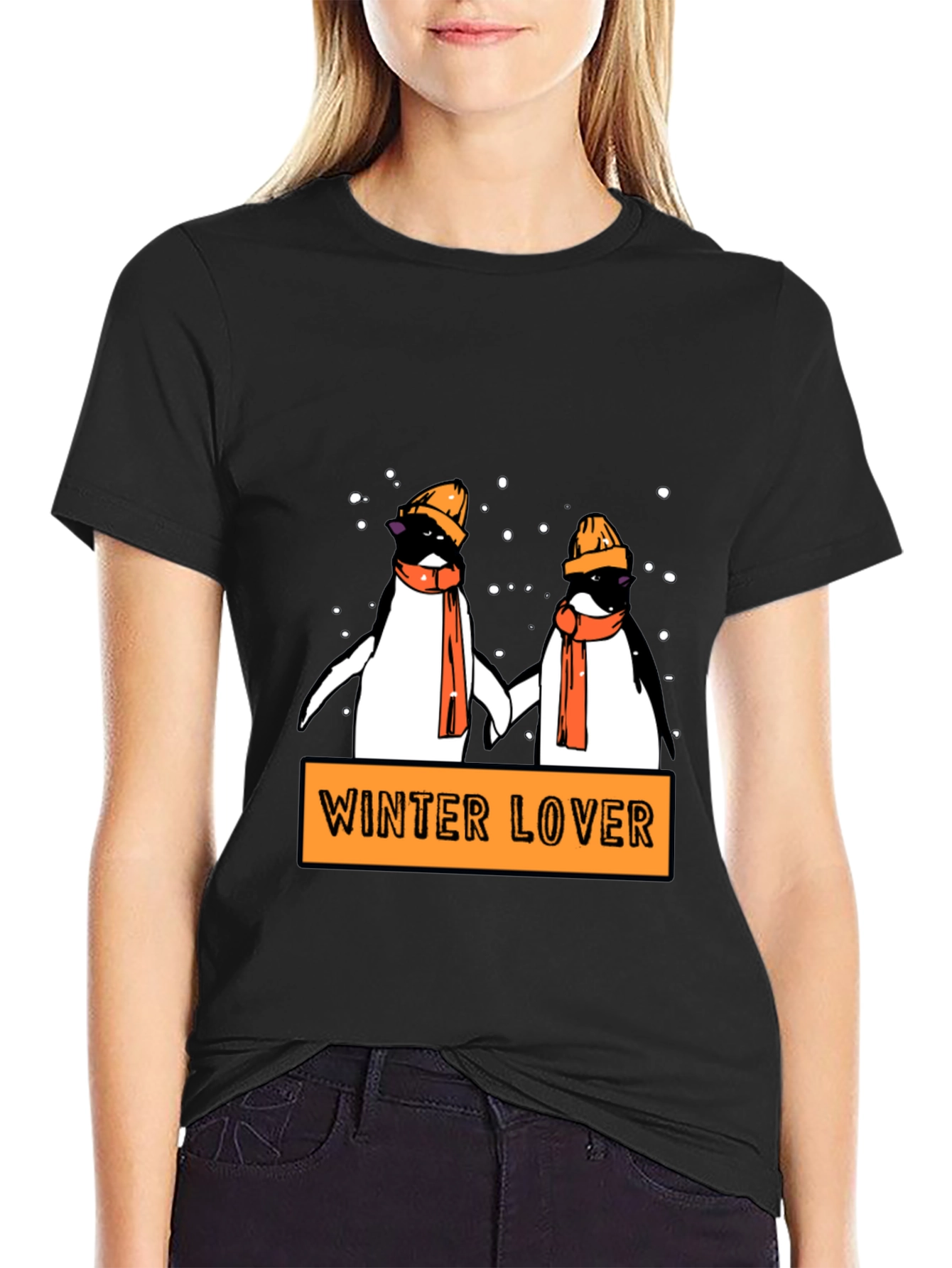 Winter Lover Penguin Graphic T-Shirt