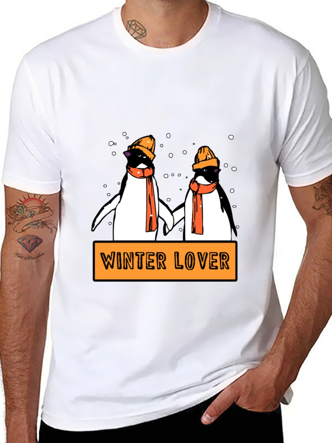 Winter Lover Penguin Graphic T-Shirt