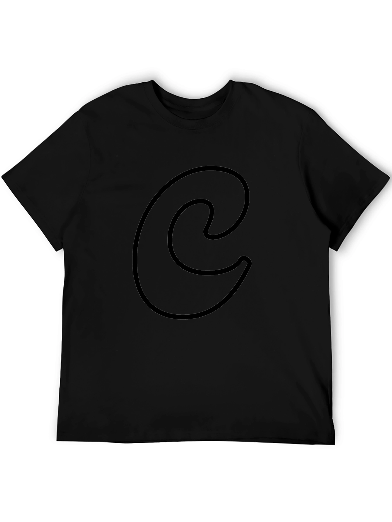 Black Letter C Graphic Tee - Casual Comfort