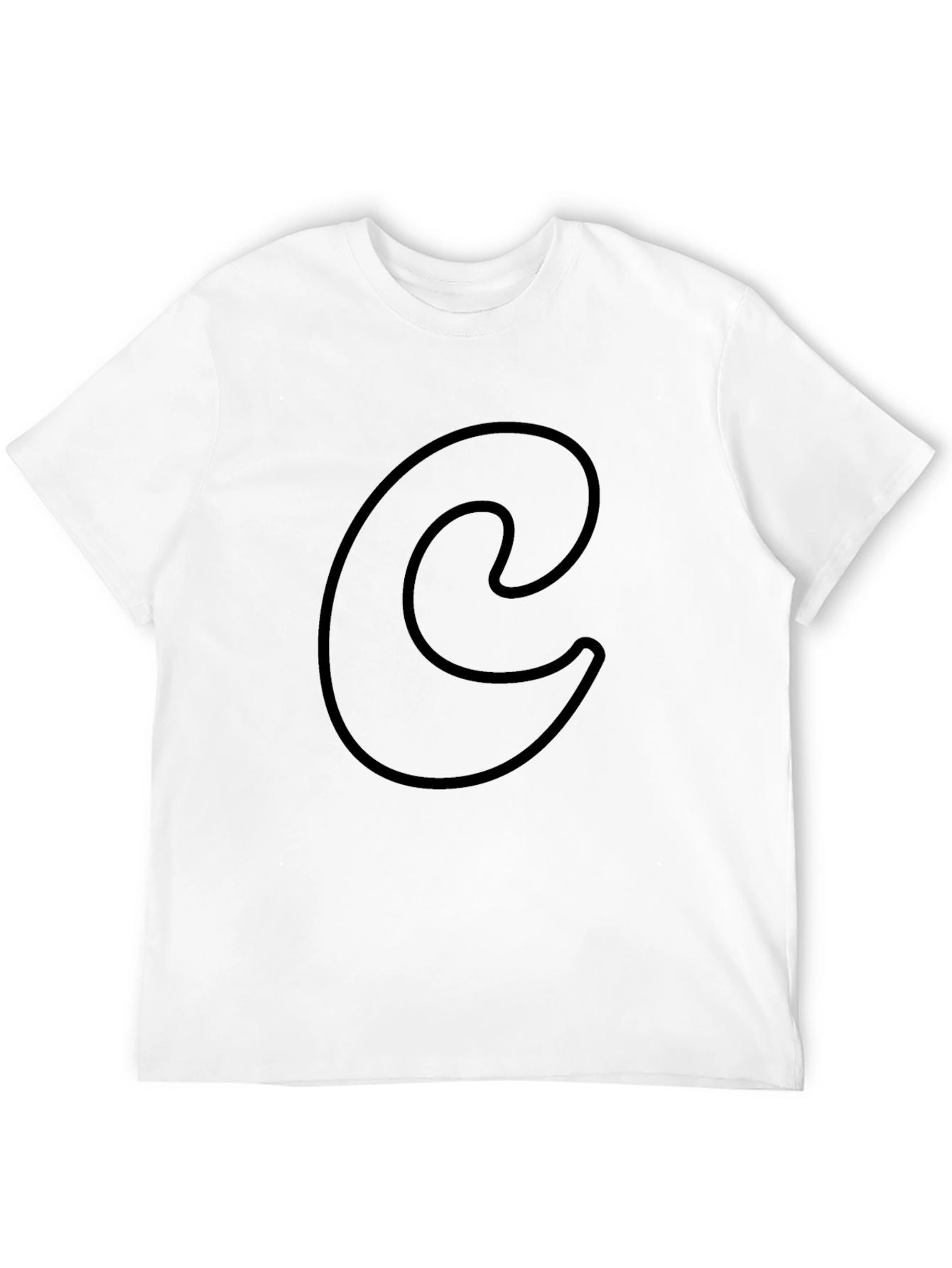 Black Letter C Graphic Tee - Casual Comfort