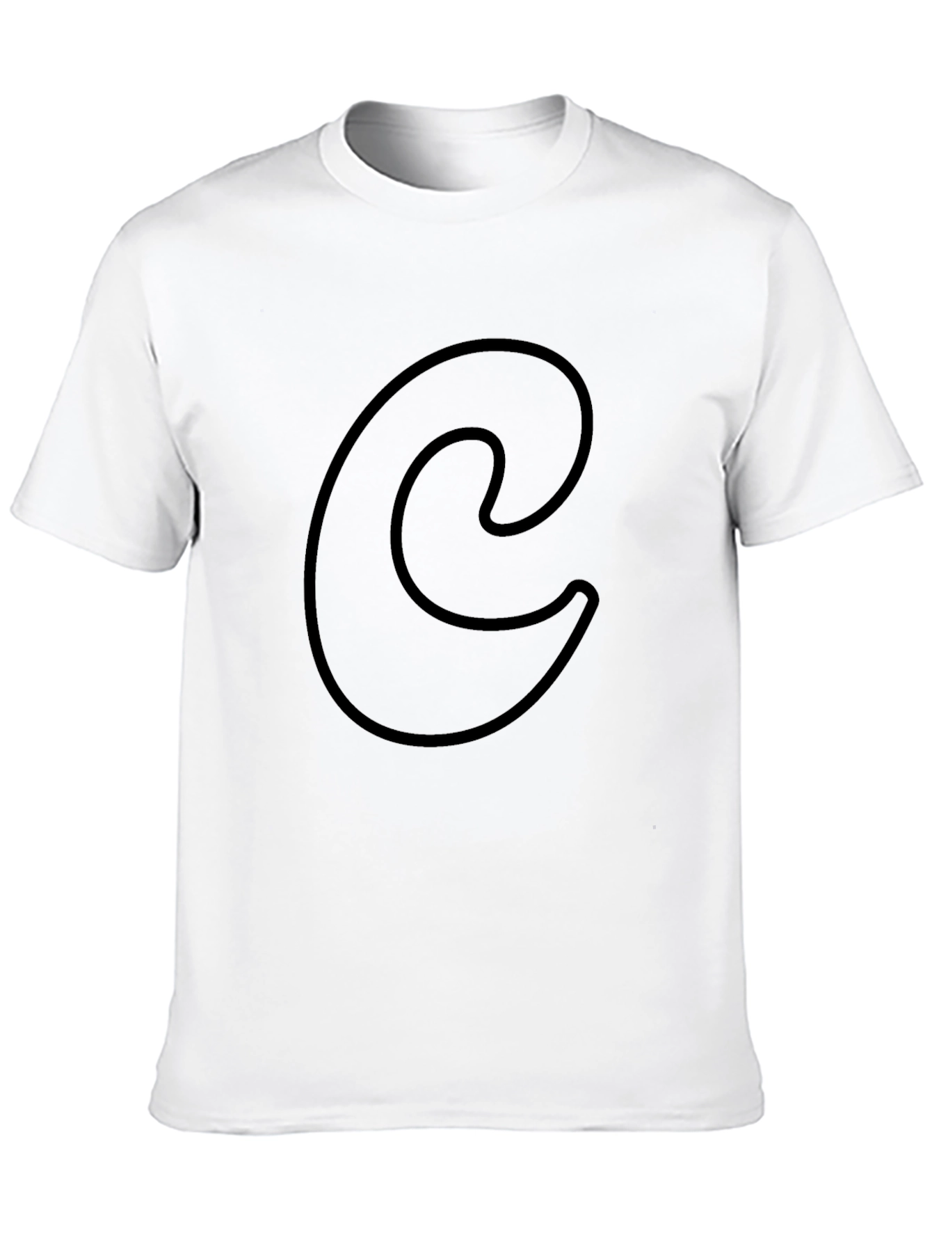 Black Letter C Graphic Tee - Casual Comfort