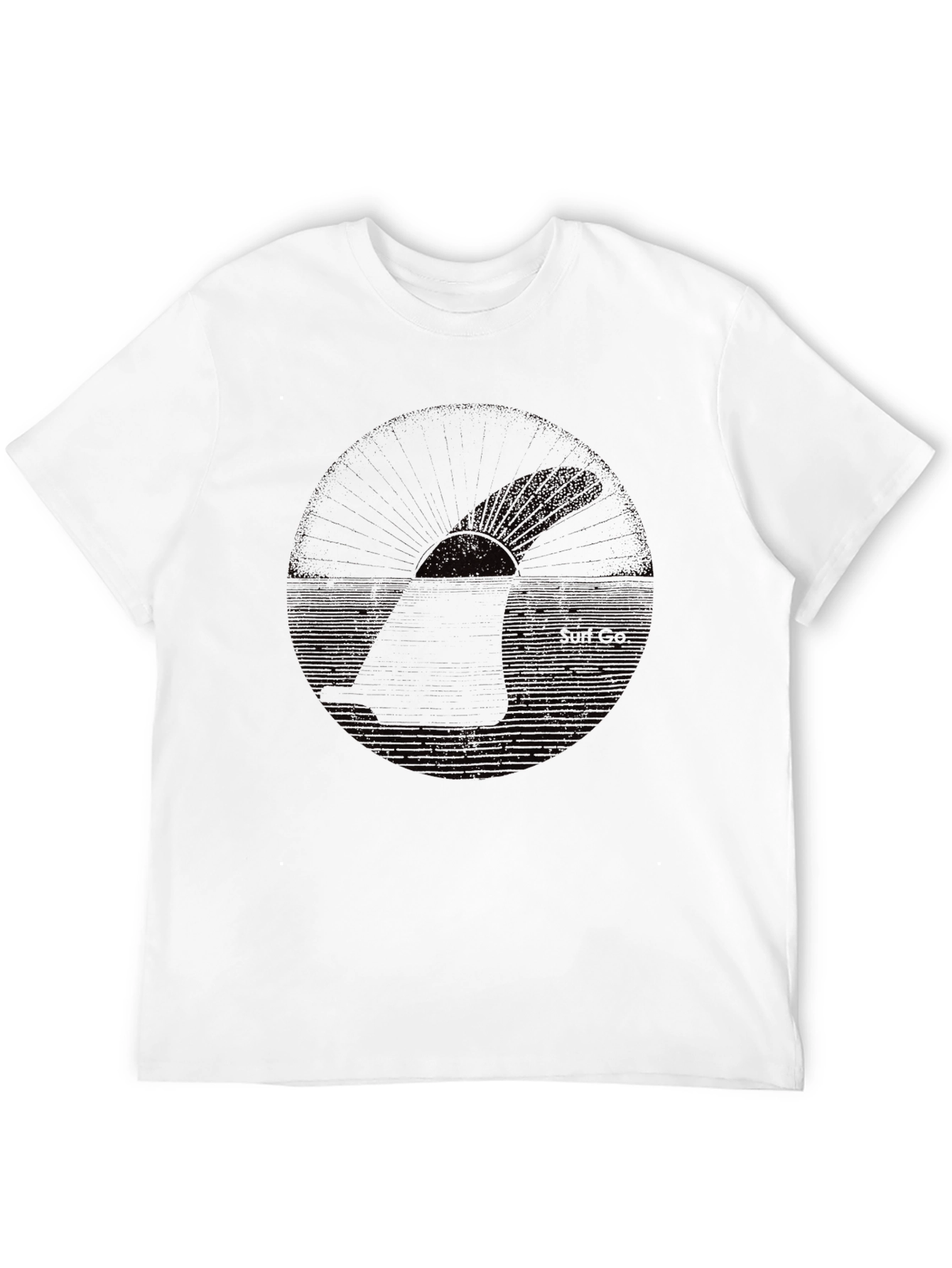 Black Graphic T-Shirt - Shark Design