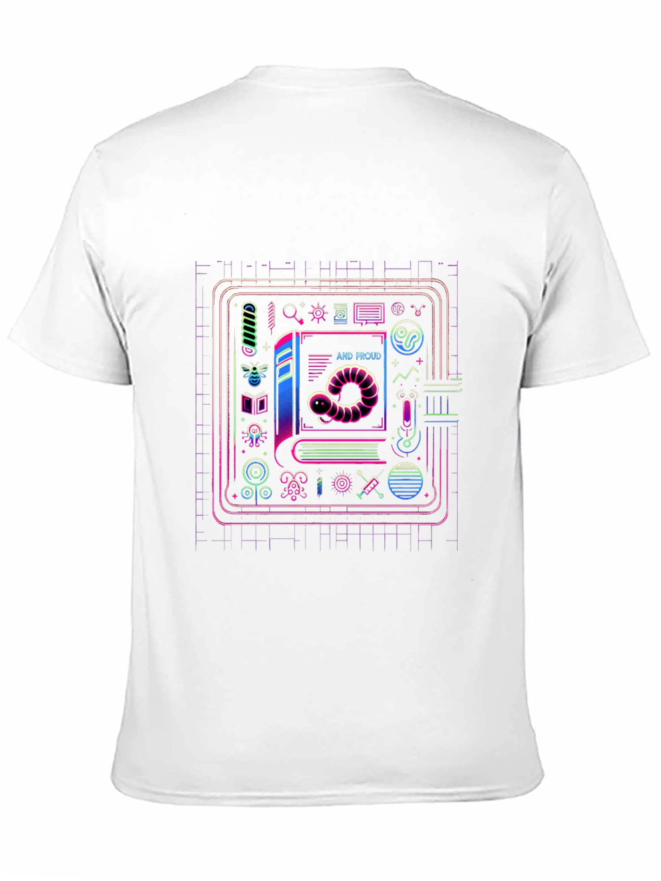 Scientist Worm and Proud Black T-Shirt
