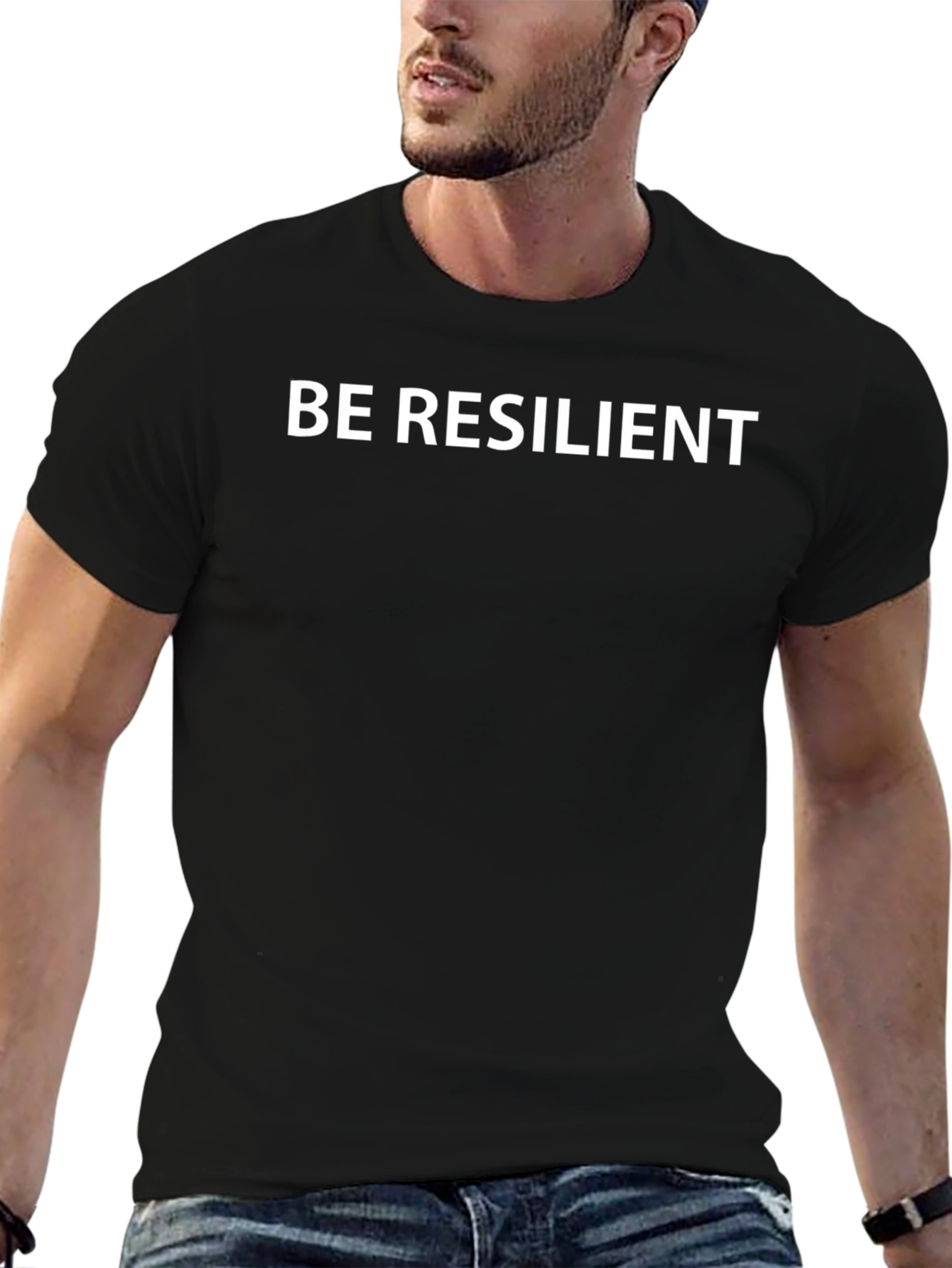 Be Resilient Graphic Tee - Black Comfort Fit