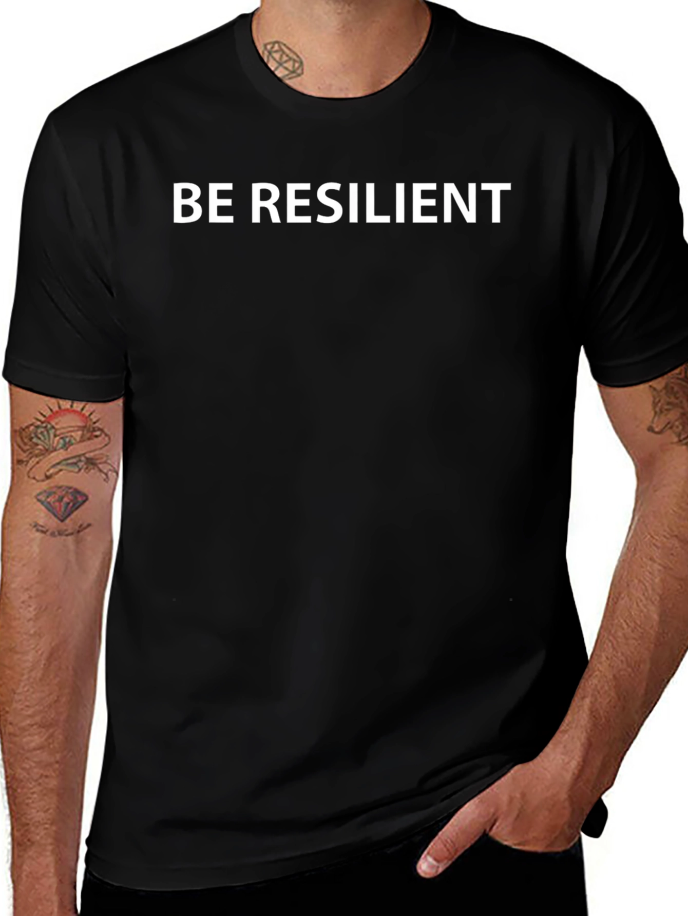 Be Resilient Graphic Tee - Black Comfort Fit