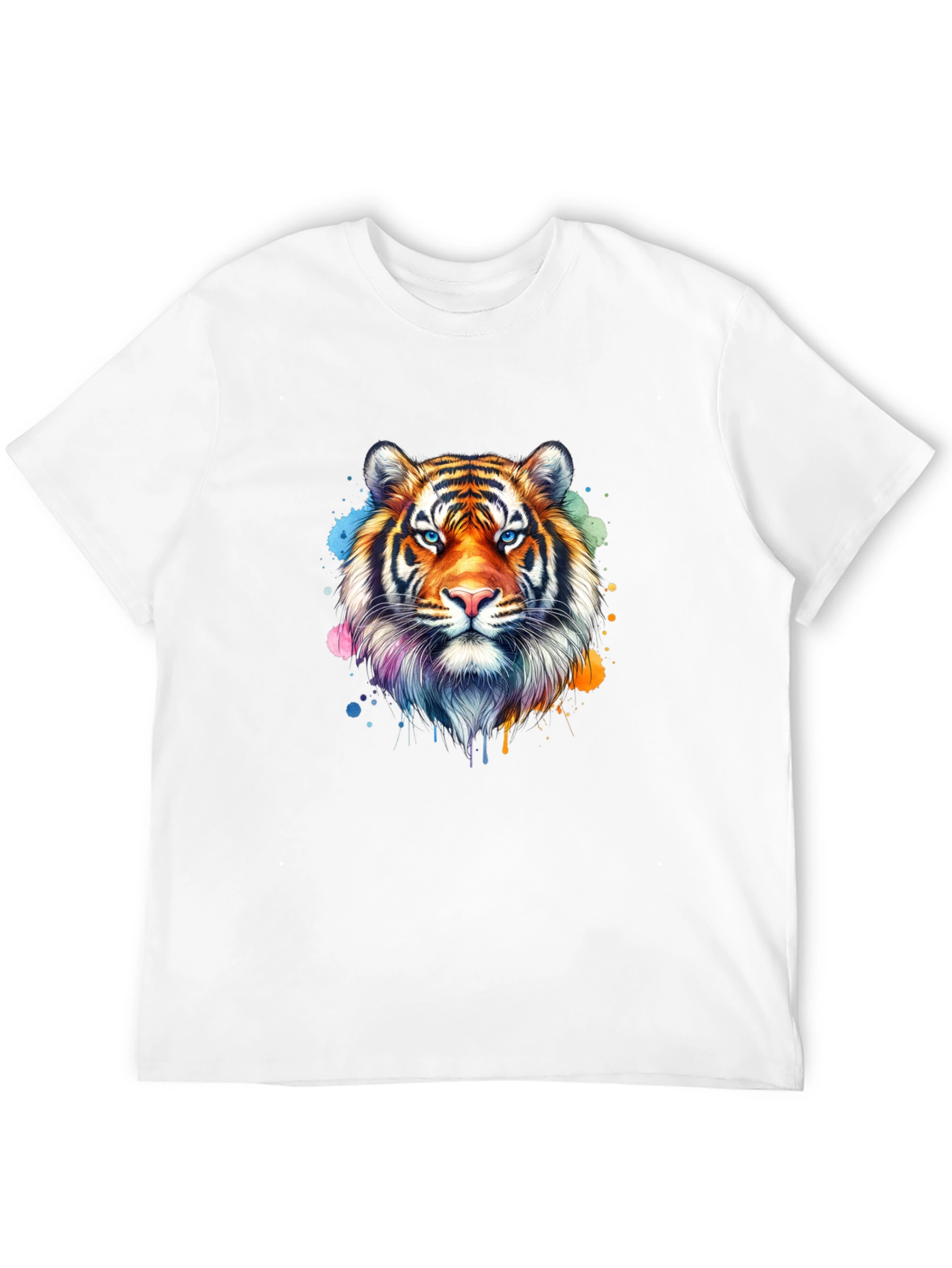 Tiger Head Graphic T-Shirt - Stylish Black Tee