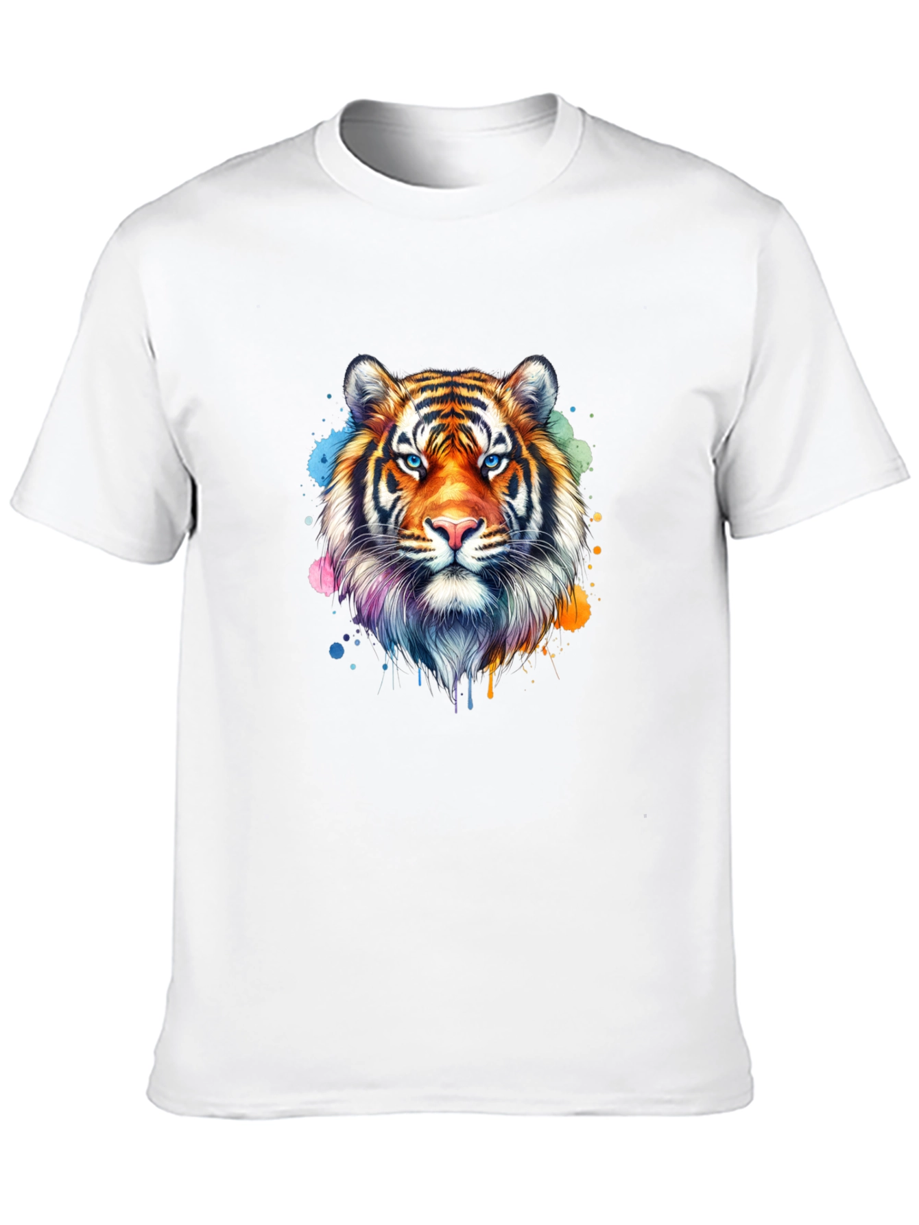 Tiger Head Graphic T-Shirt - Stylish Black Tee