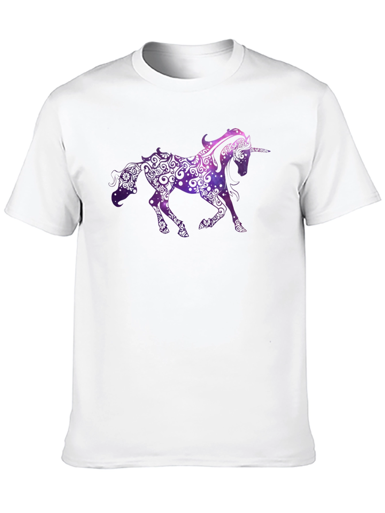 Unicorn Graphic Print Black T-Shirt