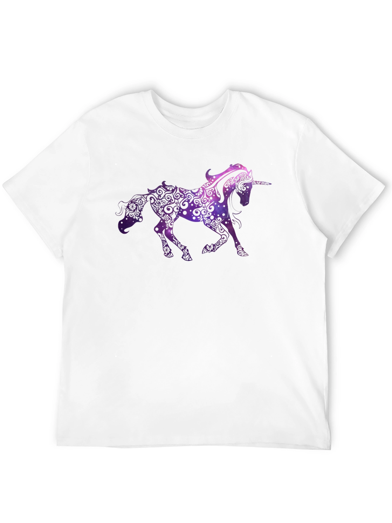 Unicorn Graphic Print Black T-Shirt