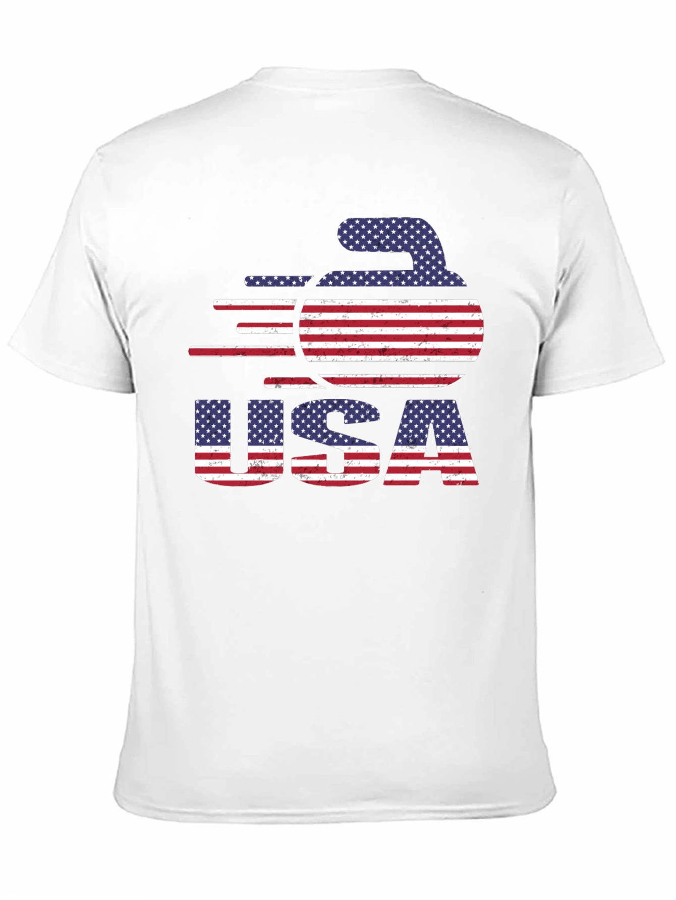 USA Curling Stone Graphic T-Shirt