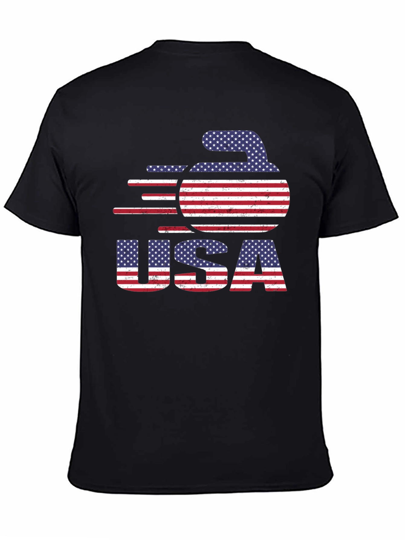 USA Curling Stone Graphic T-Shirt
