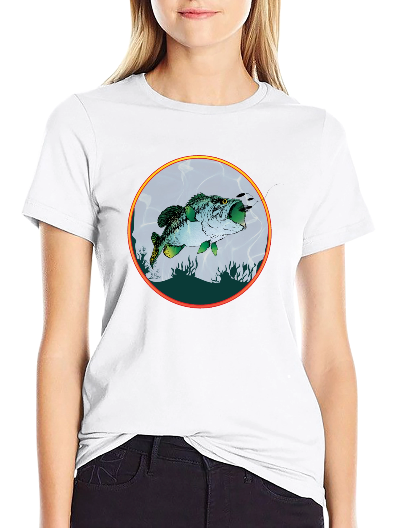 Bass Fish Graphic Tee - Fishing Lovers Shirt