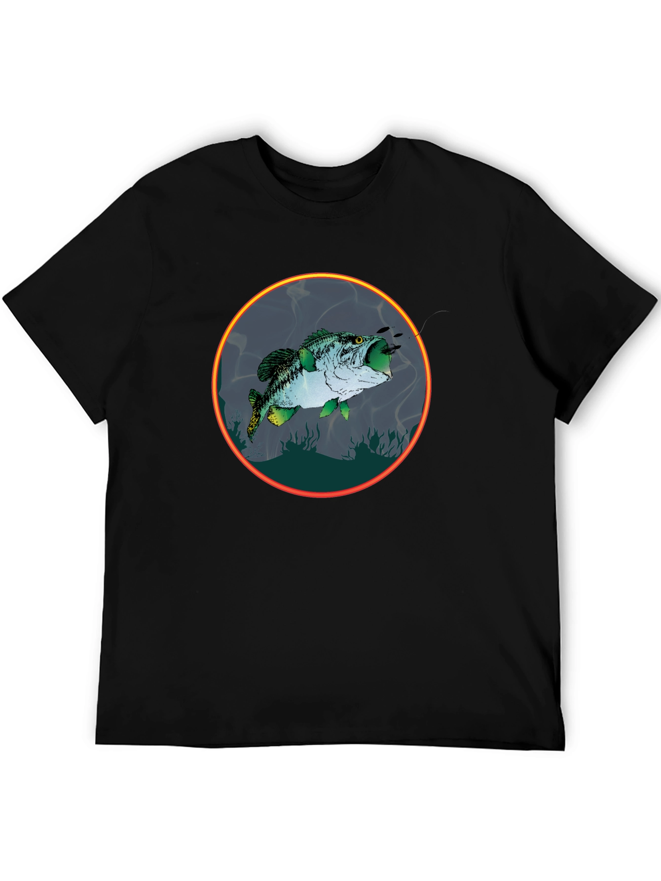 Bass Fish Graphic Tee - Fishing Lovers Shirt