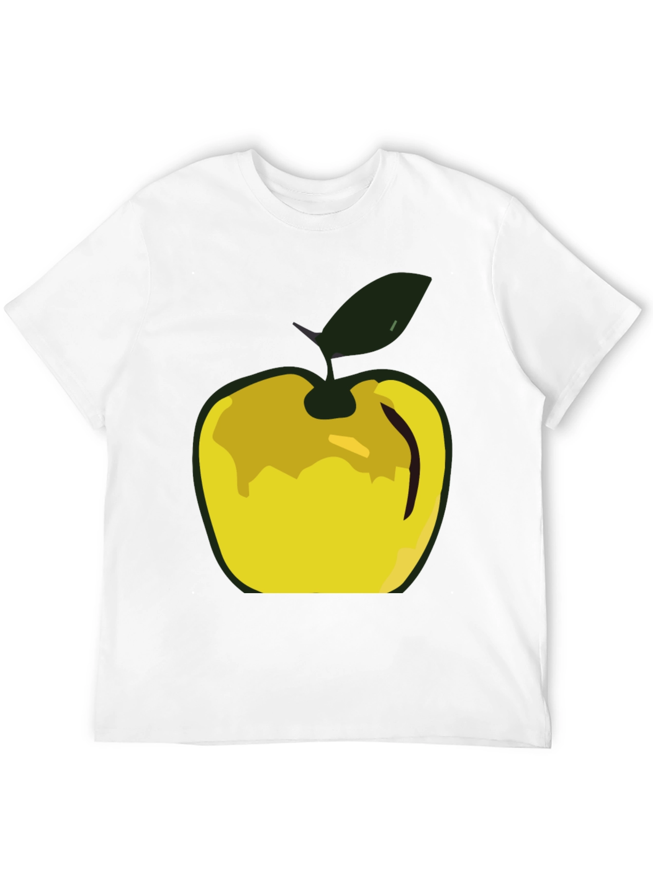 Apple Graphic Tee - Modern Mens Black T-Shirt