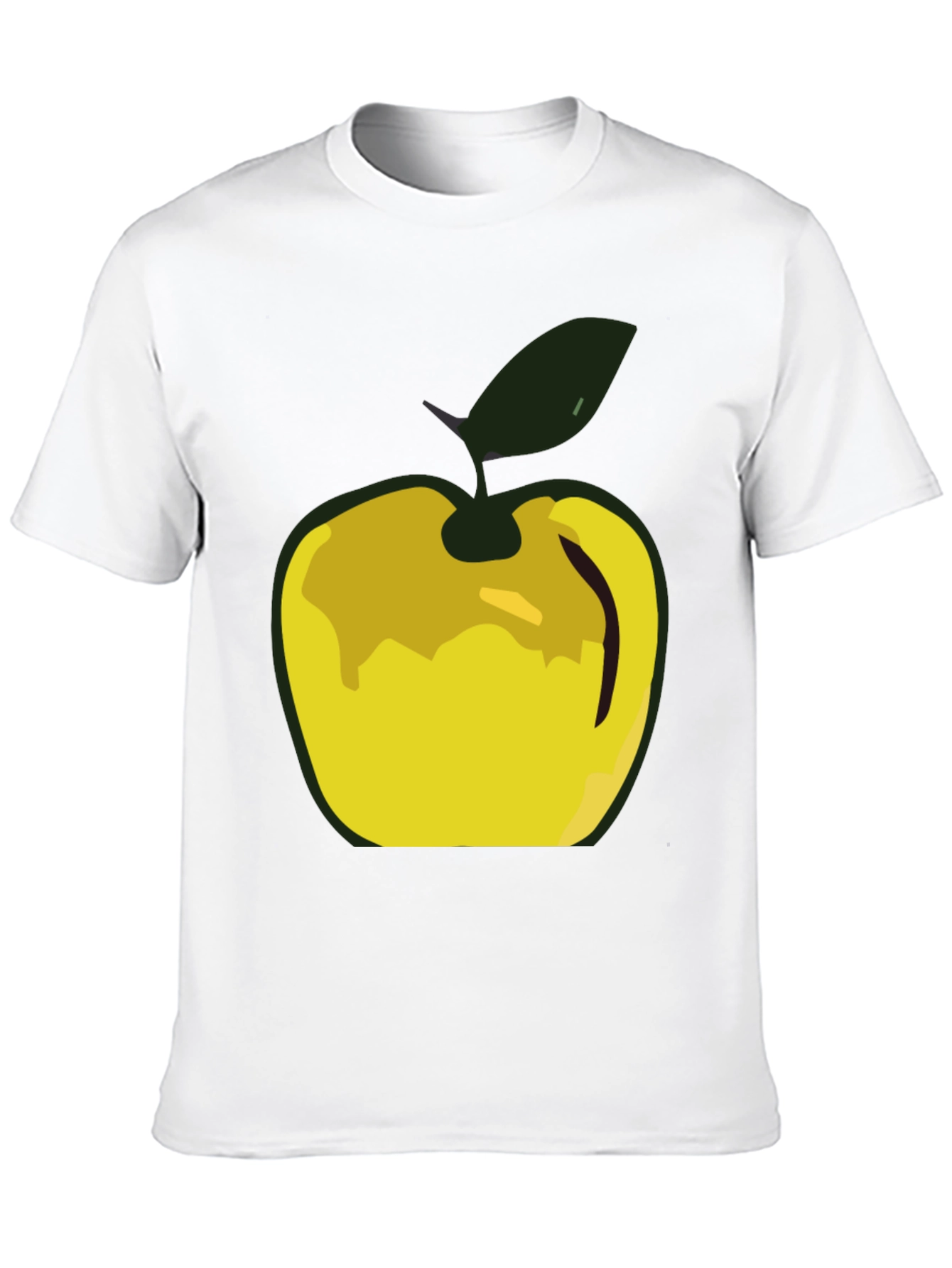 Apple Graphic Tee - Modern Mens Black T-Shirt