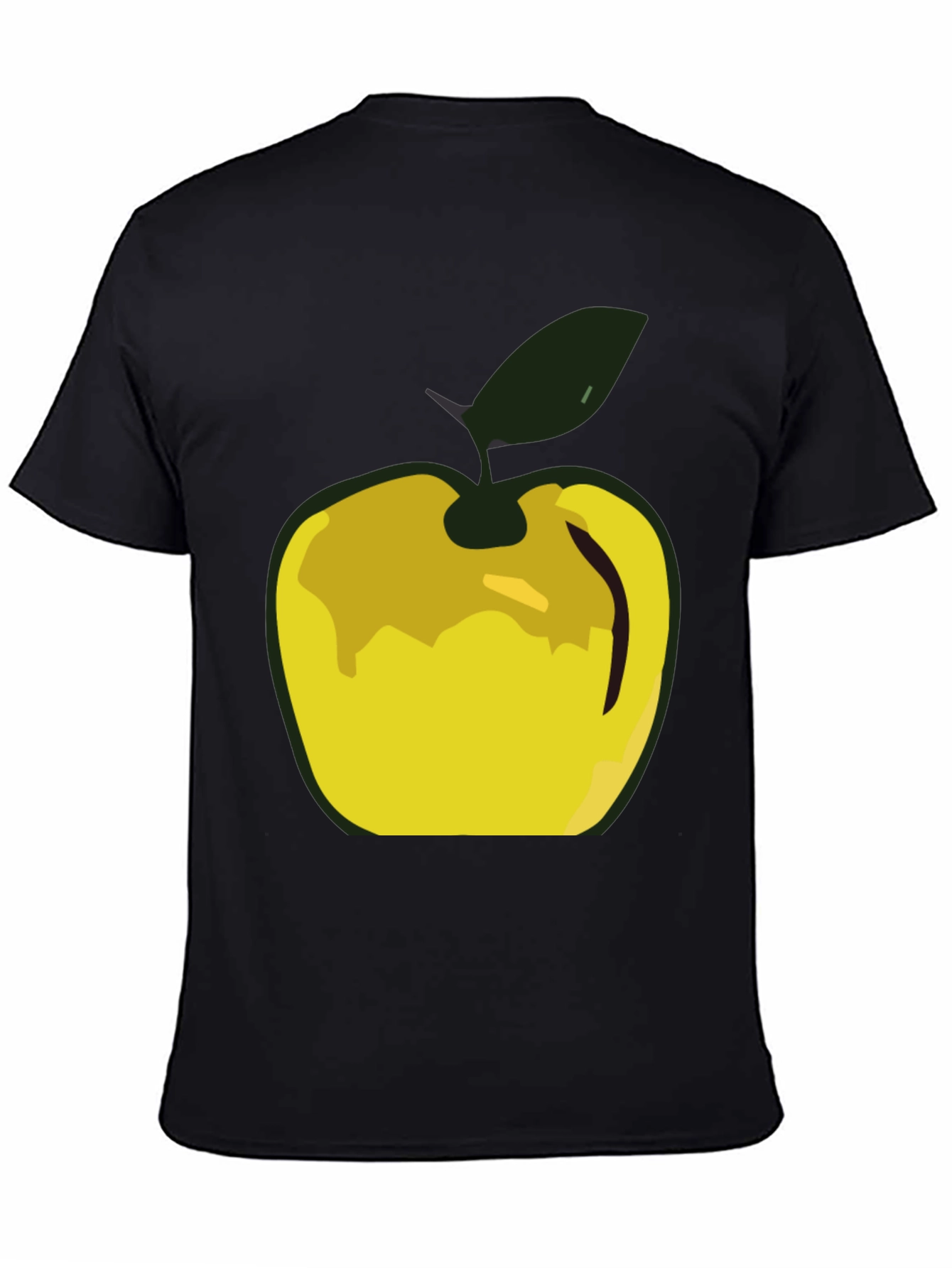 Apple Graphic Tee - Modern Mens Black T-Shirt