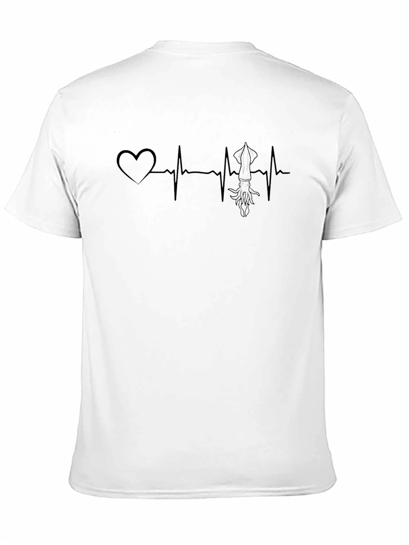 Squid Heartbeat T-Shirt - Black Graphic Tee