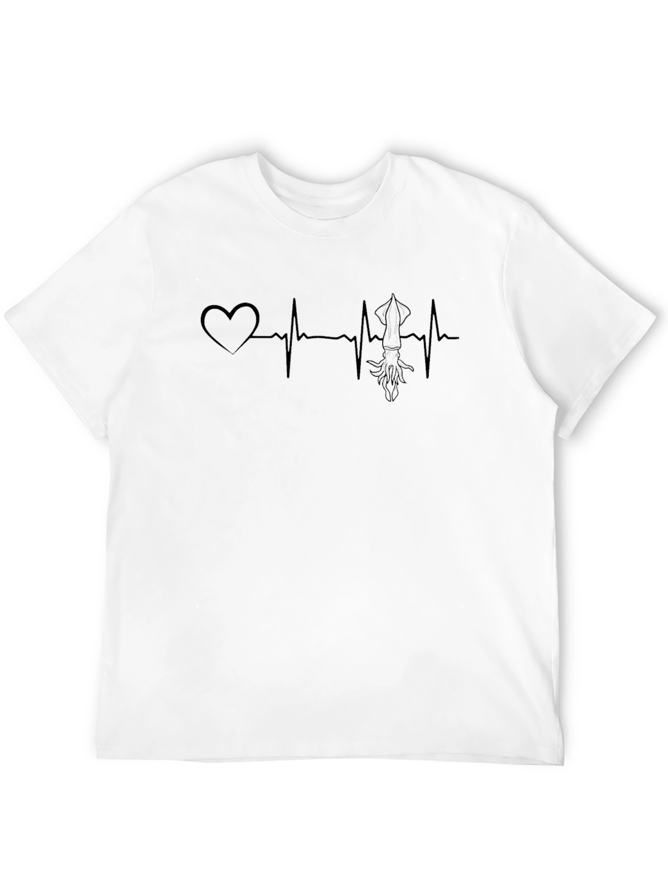 Squid Heartbeat T-Shirt - Black Graphic Tee