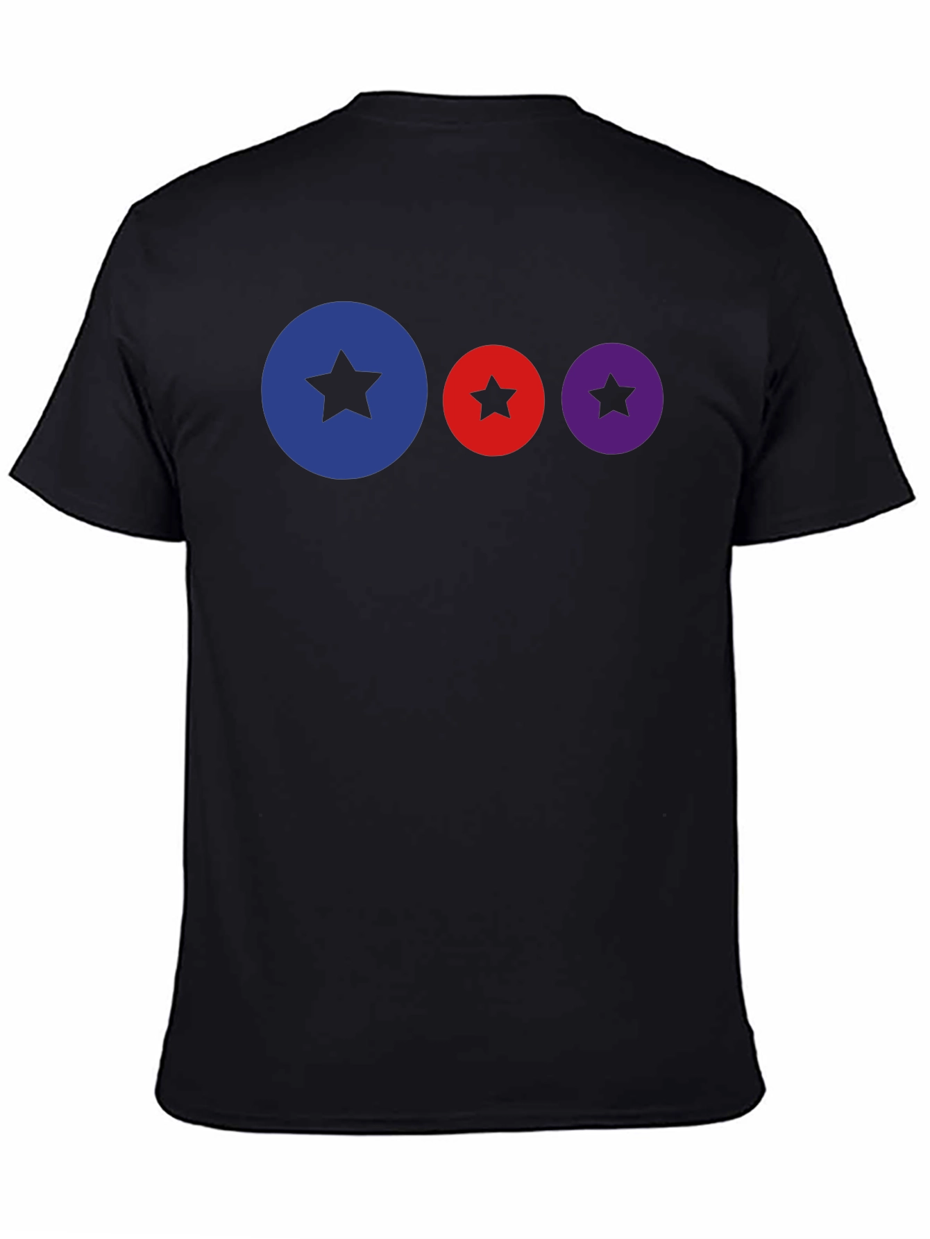 Starry Circle Black T-Shirt - Trendy & Stylish!