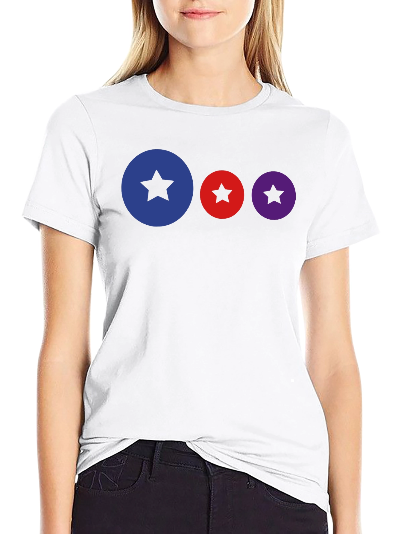 Starry Circle Black T-Shirt - Trendy & Stylish!