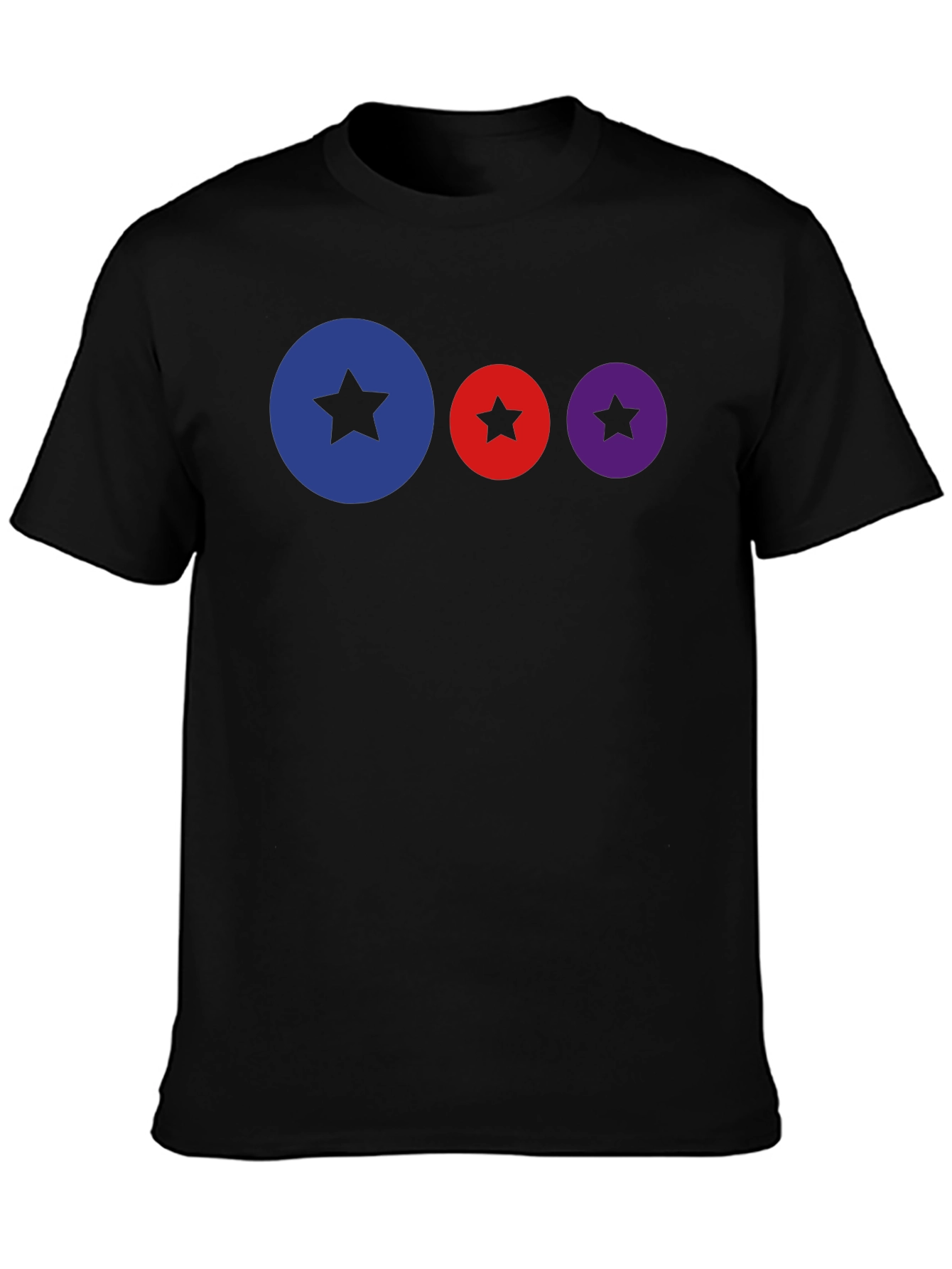 Starry Circle Black T-Shirt - Trendy & Stylish!