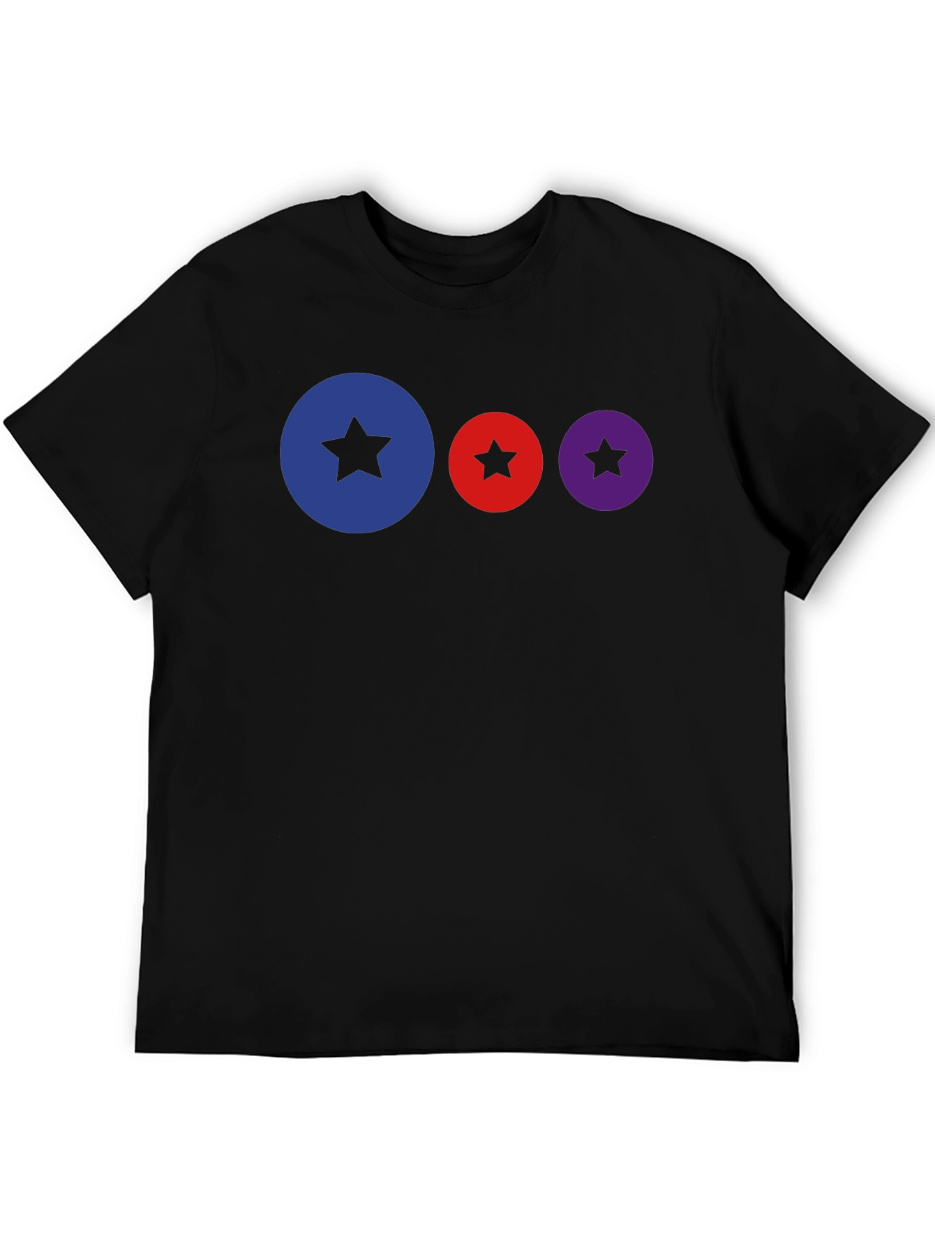 Starry Circle Black T-Shirt - Trendy & Stylish!