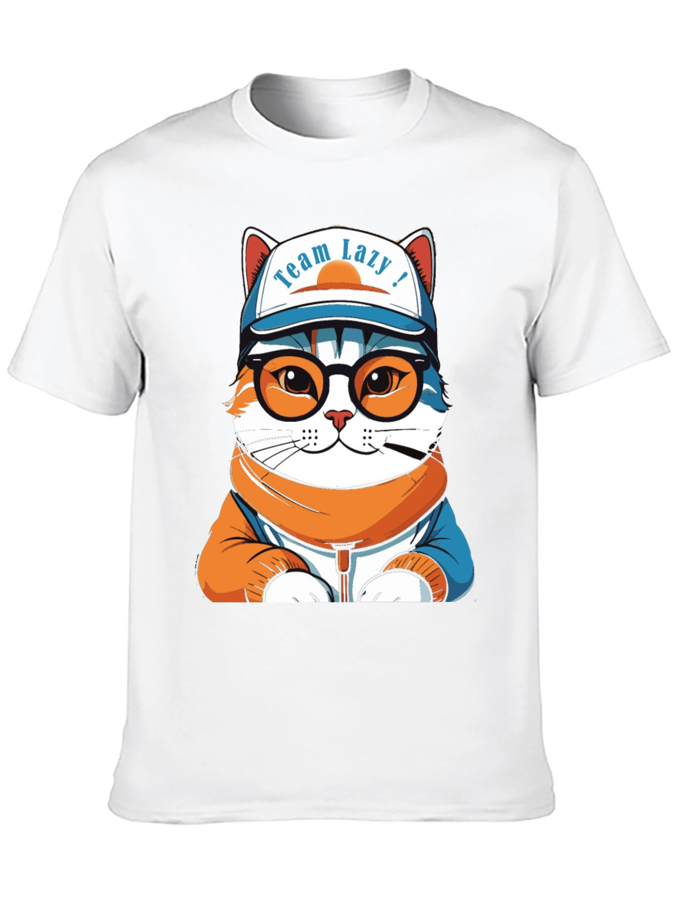 Team Lazy Cat T-Shirt - Unisex Black Cotton Tee
