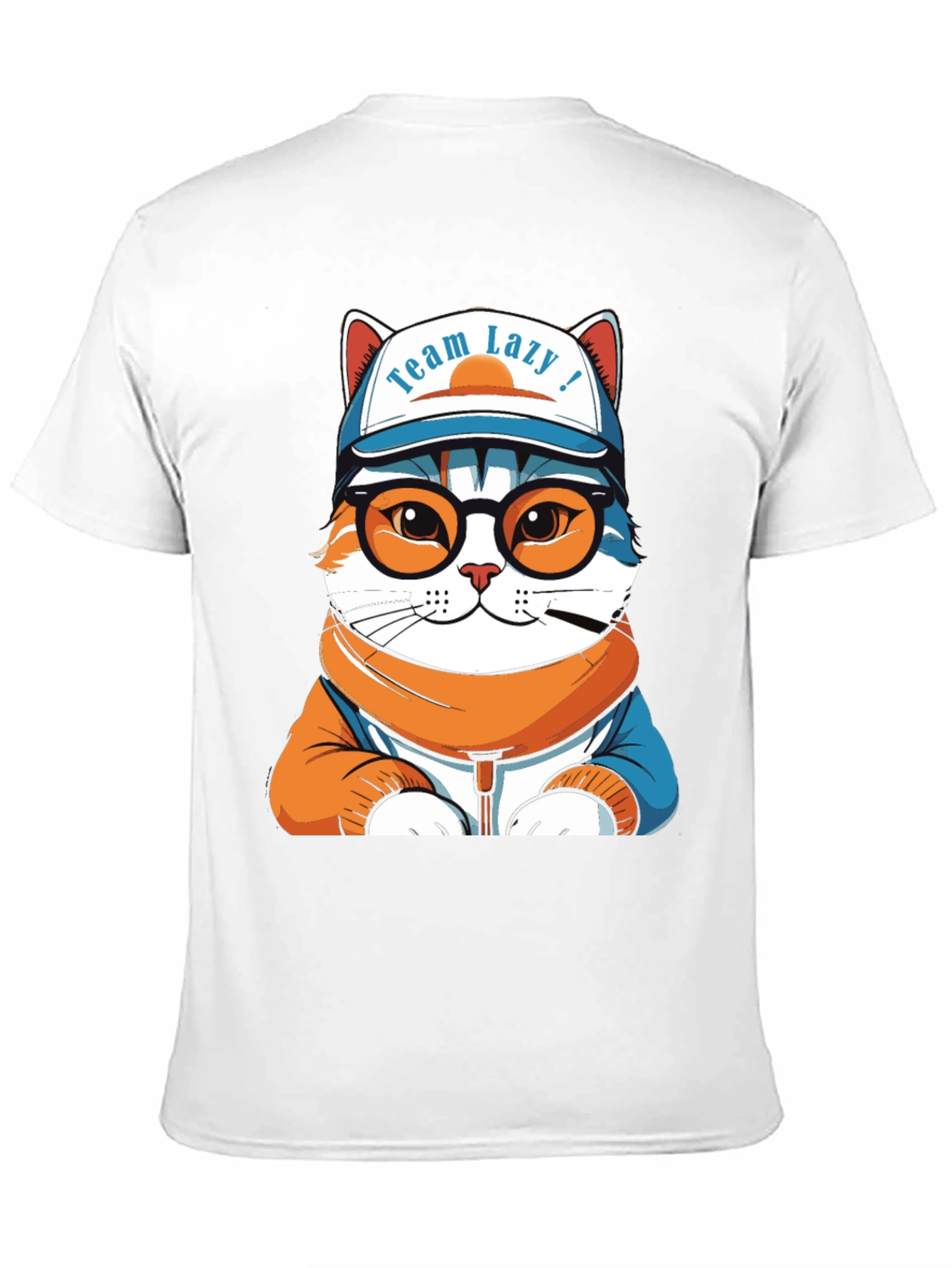 Team Lazy Cat T-Shirt - Unisex Black Cotton Tee