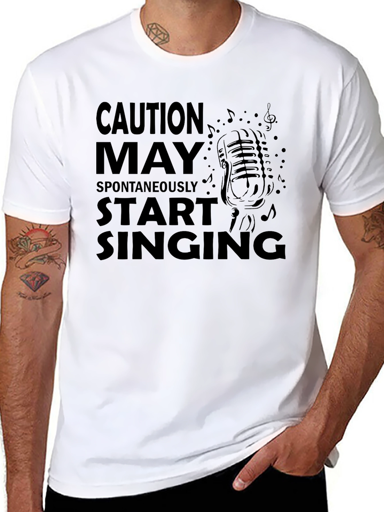 Caution May Spontaneously Start Singing T-Shirt